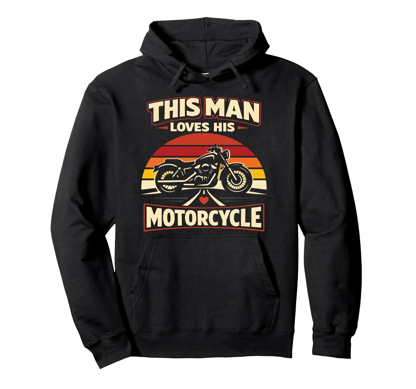 Motorcycle Biker This Loves His Hoodie - Aesthetic Graphic for Adults - T-Shirt, Sweatshirt, Hoodie