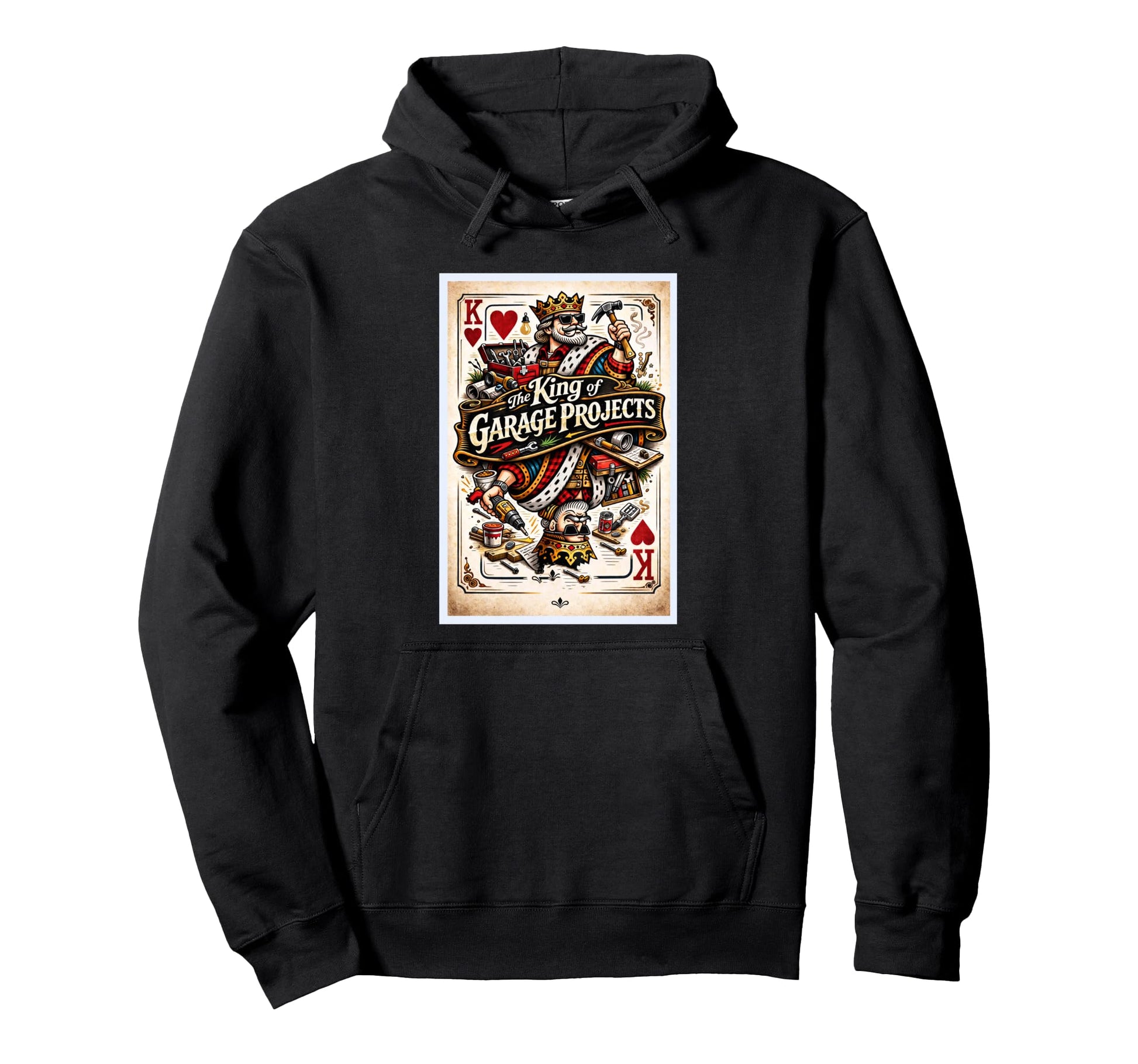 Garage Project Father Dad Husband Hoodie - Casual Everyday Wear Men Women - T-Shirt, Sweatshirt, Hoodie