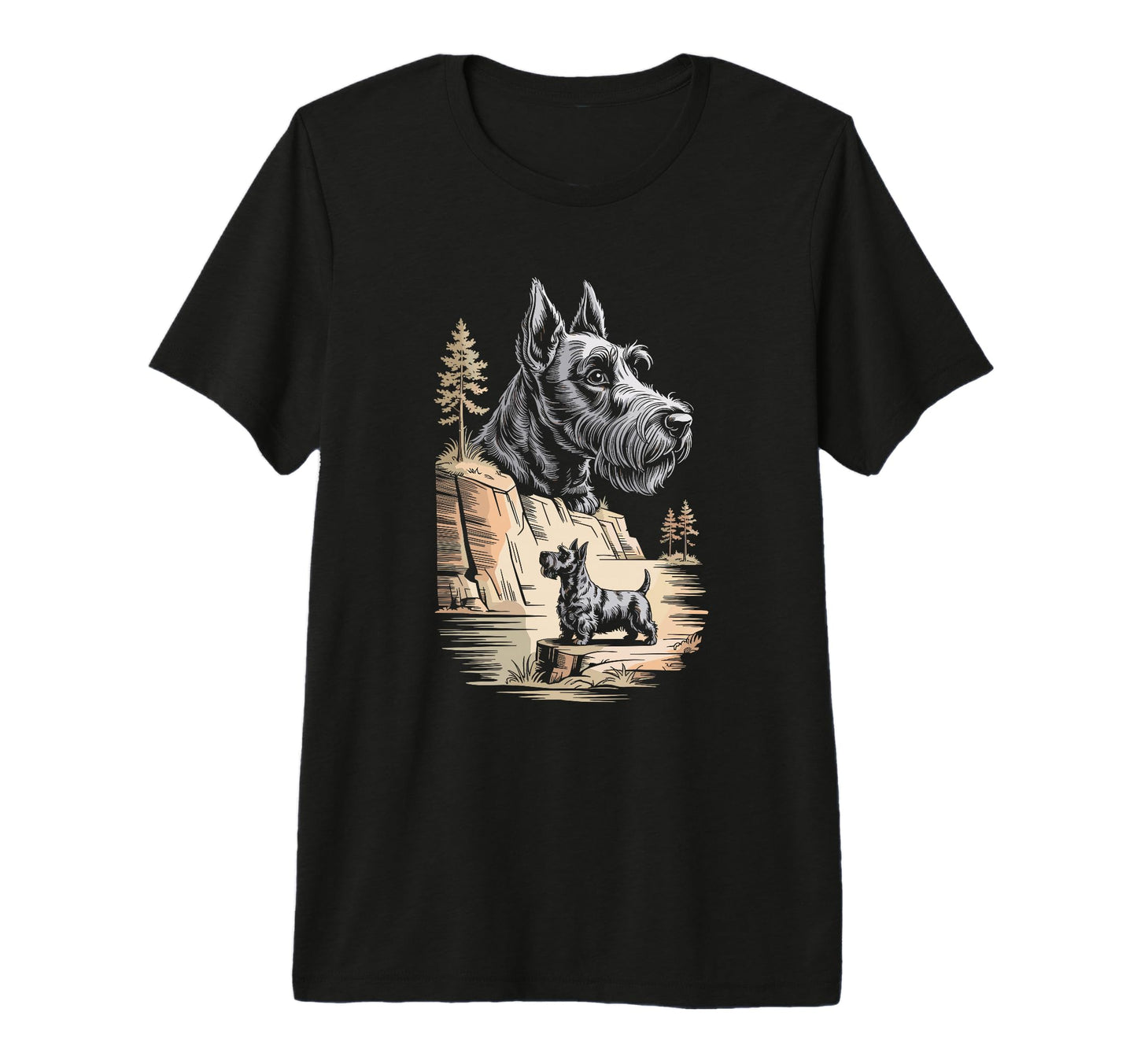 Mom Dad Scottish Terrier Dog T-Shirt - Casual Everyday Wear Men Women - T-Shirt, Sweatshirt, Hoodie