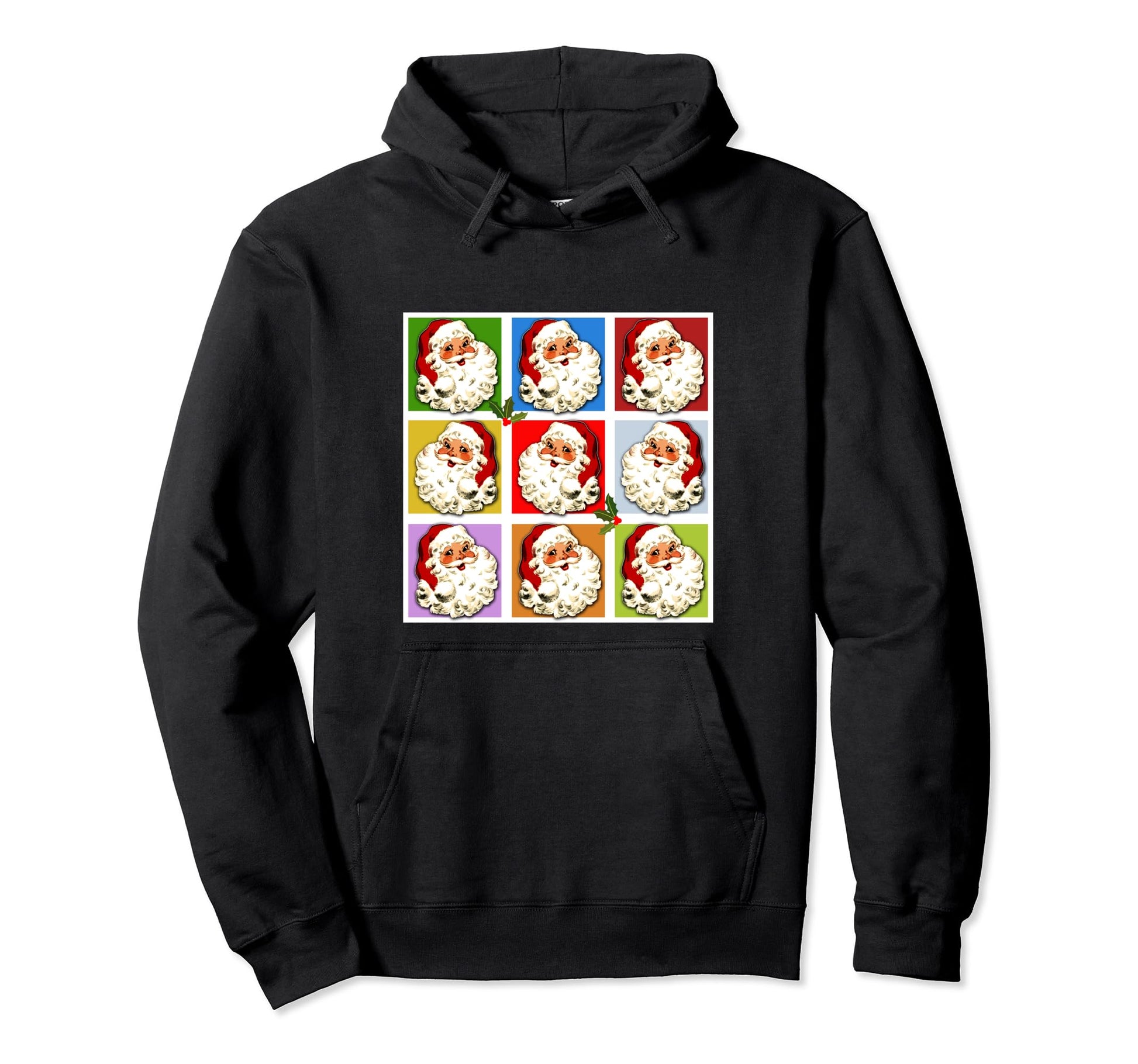Santa Claus Pop Art Santa Hoodie - Casual Everyday Wear Men Women - T-Shirt, Sweatshirt, Hoodie