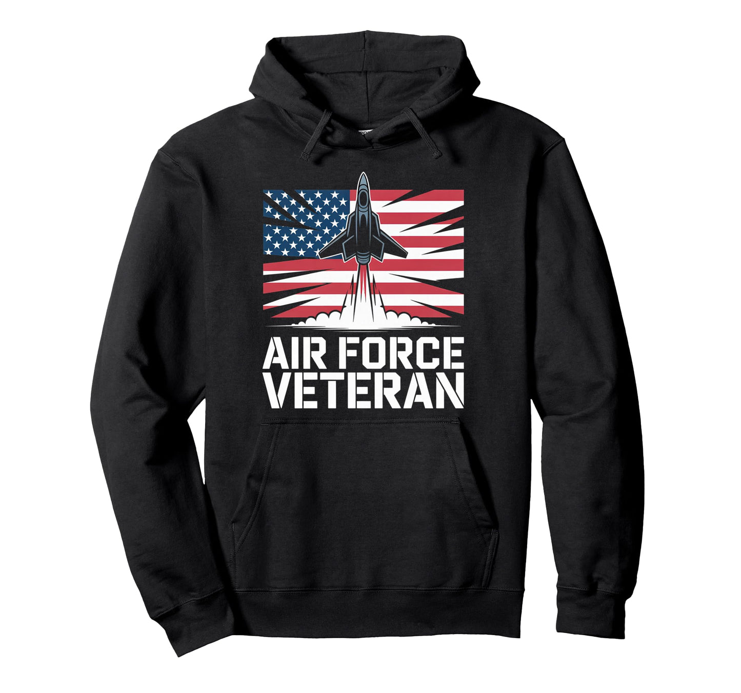 Air Force Veteran Us American Flag Hoodie - Minimalist Print for Adults - T-Shirt, Sweatshirt, Hoodie