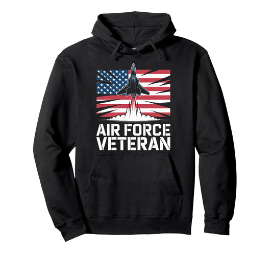 Air Force Veteran Us American Flag Hoodie - Minimalist Print for Adults - T-Shirt, Sweatshirt, Hoodie