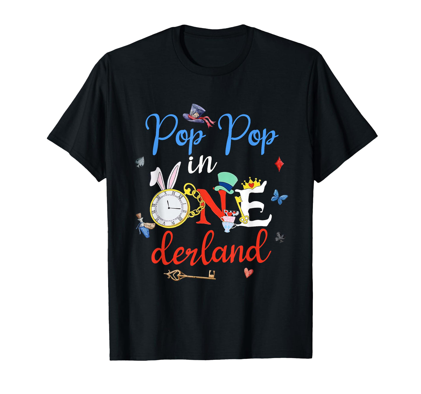Pop Pop Onederland First Birthday T-Shirt - Aesthetic Graphic for Adults - T-Shirt, Sweatshirt, Hoodie