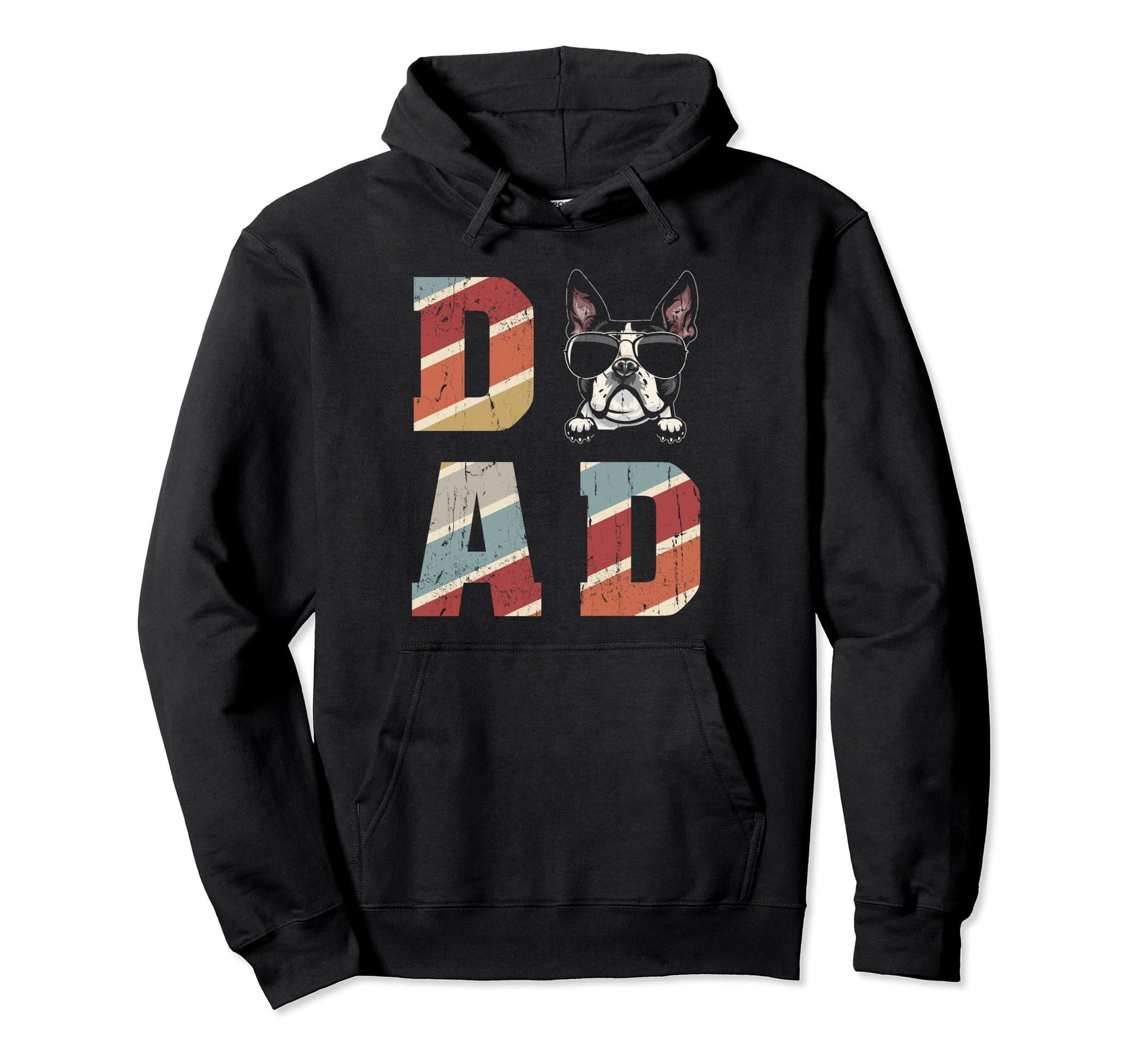 Boston Terrier Dad Dog Dad Hoodie - Graphic Print for Adults - T-Shirt, Sweatshirt, Hoodie