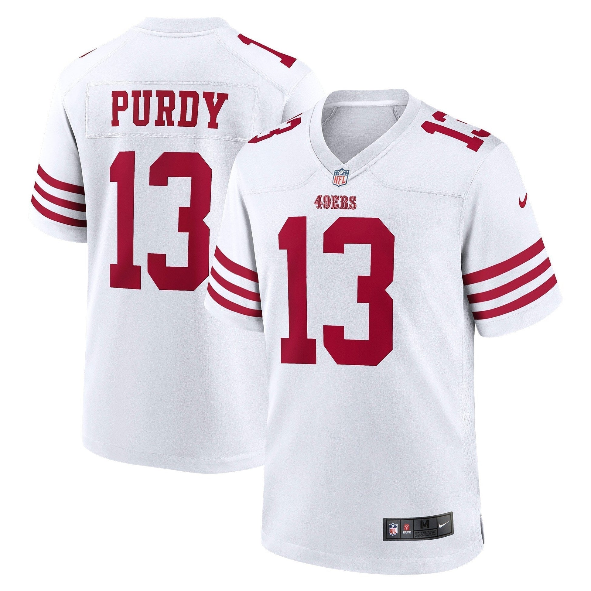 Brock Purdy San Francisco 49ers Game Jersey - White football jersey product view 1