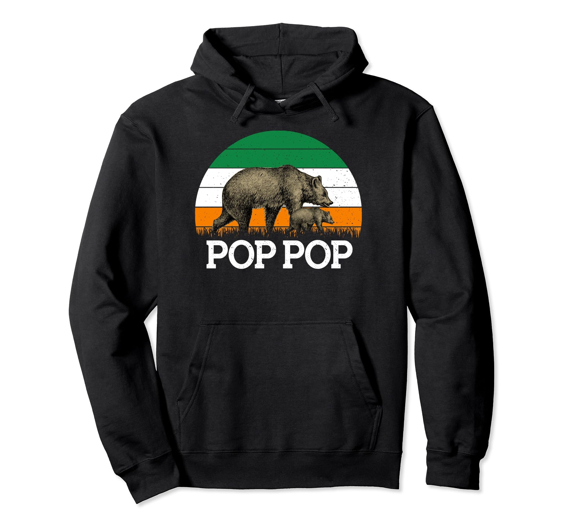 Pop Pop Irish Bear St Pattys Day Gift Hoodie - Trendy Graphic for Adults - T-Shirt, Sweatshirt, Hoodie