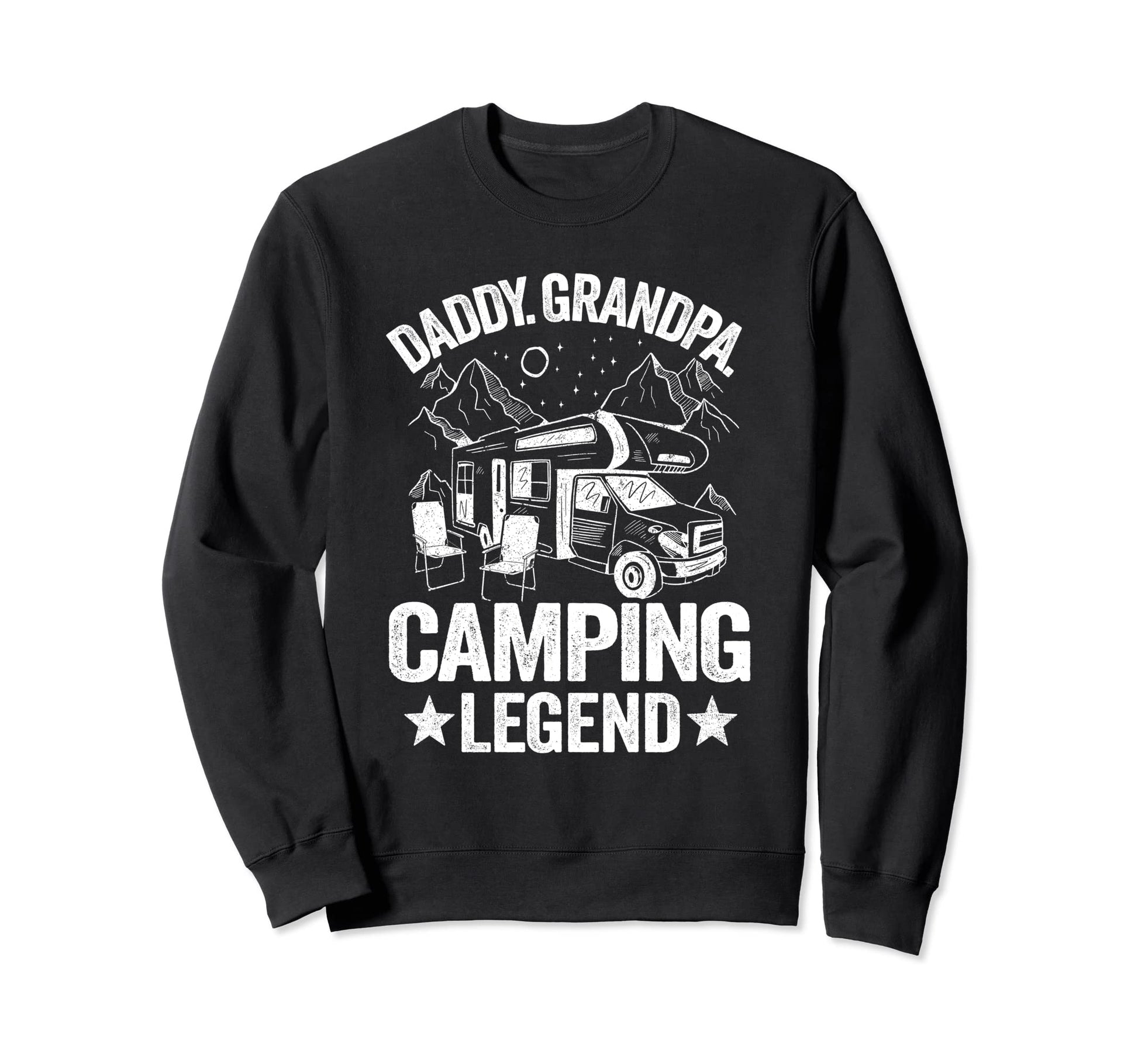 Daddy Grandpa Camping Legend Rv Sweatshirt - Trendy Graphic for Adults - T-Shirt, Sweatshirt, Hoodie