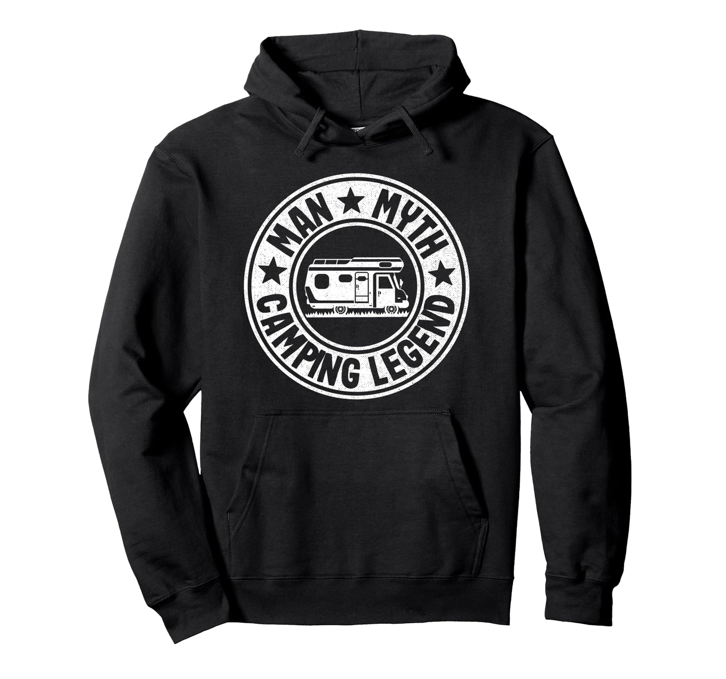 Myth Camping Legend Rv Camper Dad Outdoor Hoodie - Graphic Print Men Women - T-Shirt, Sweatshirt, Hoodie