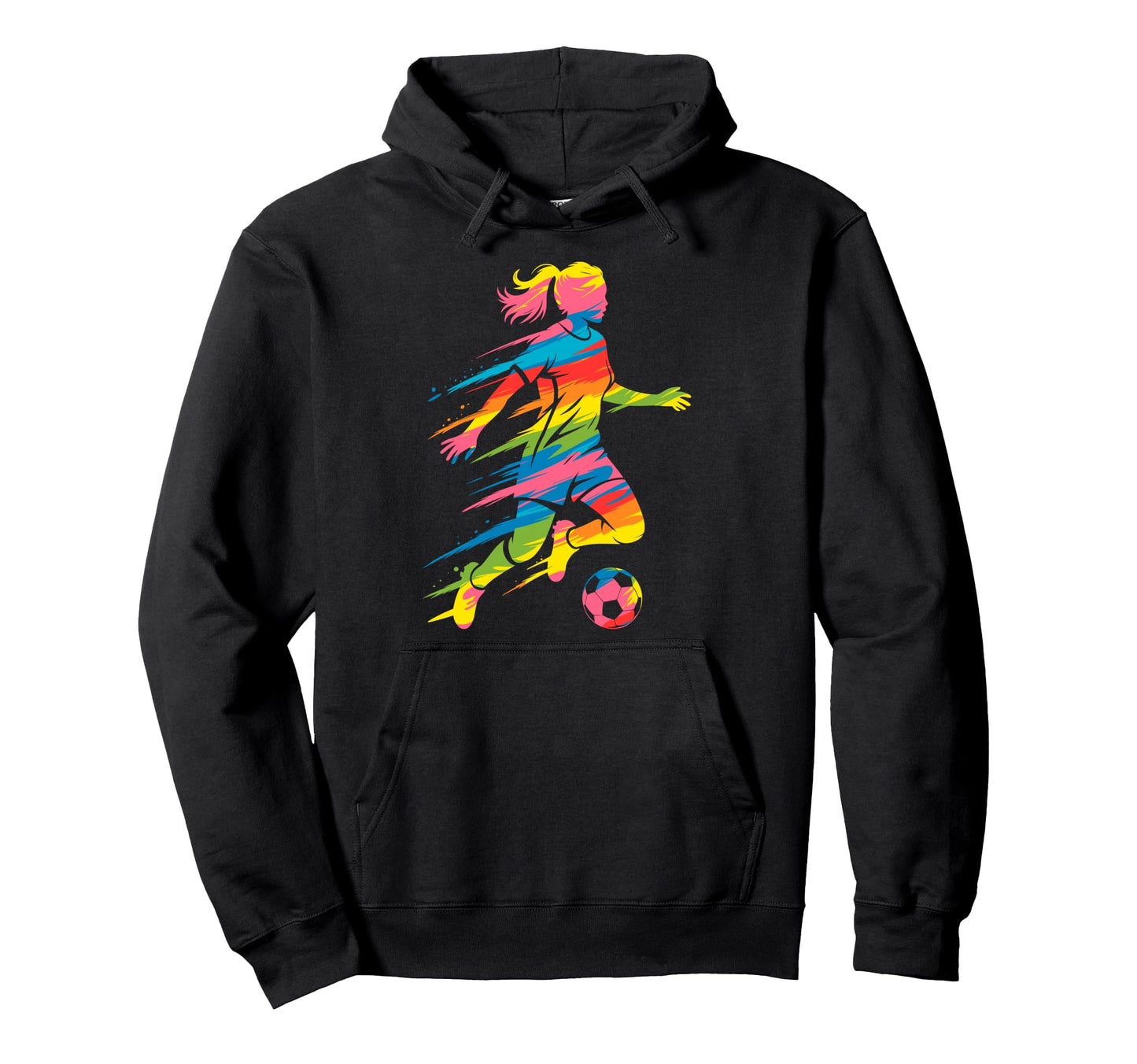 Colorful Funny Soccer Fan Dad Mom Game Hoodie - Trendy Graphic for Adults - T-Shirt, Sweatshirt, Hoodie