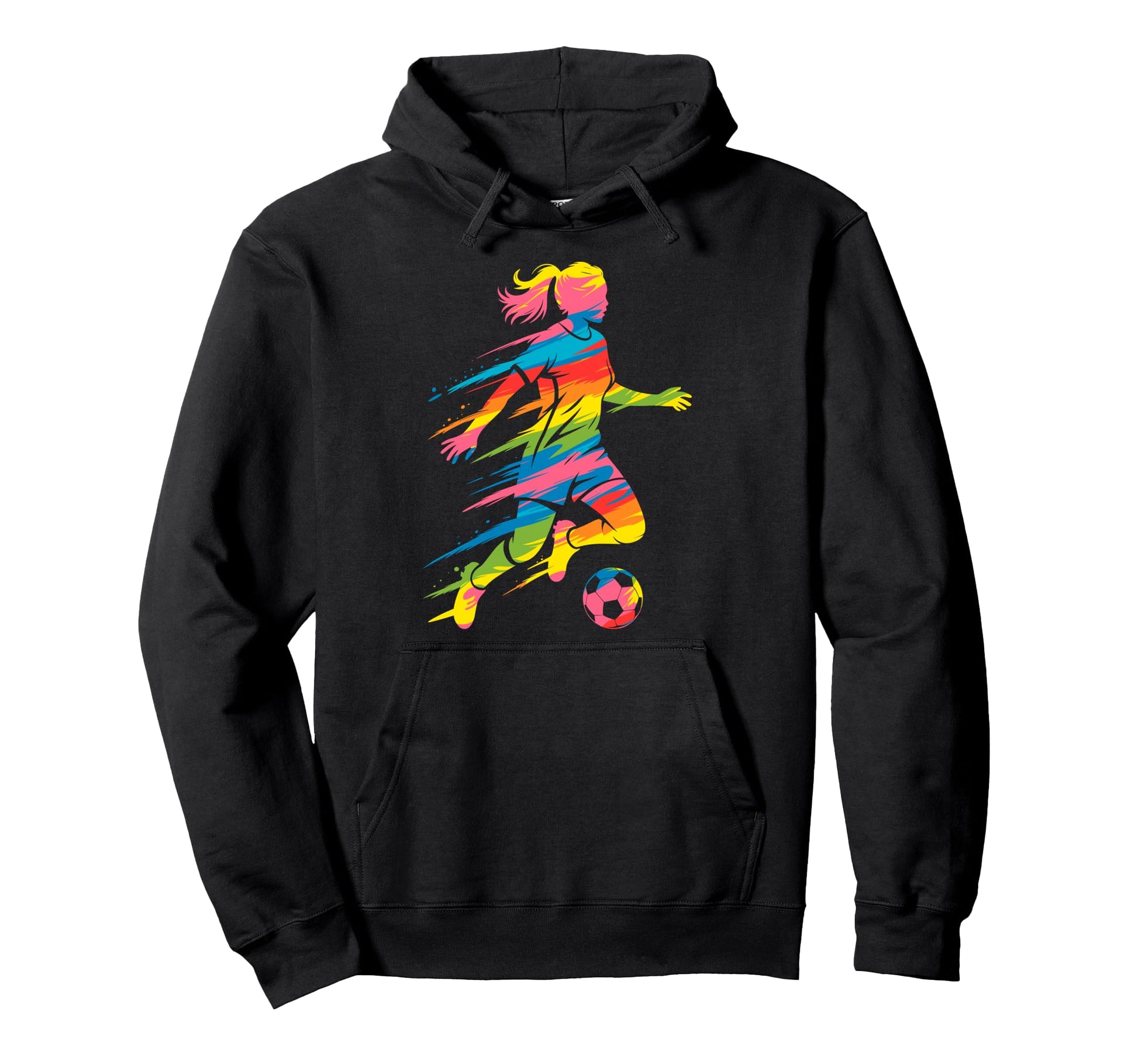 Colorful Funny Soccer Fan Dad Mom Game Hoodie - Trendy Graphic for Adults - T-Shirt, Sweatshirt, Hoodie
