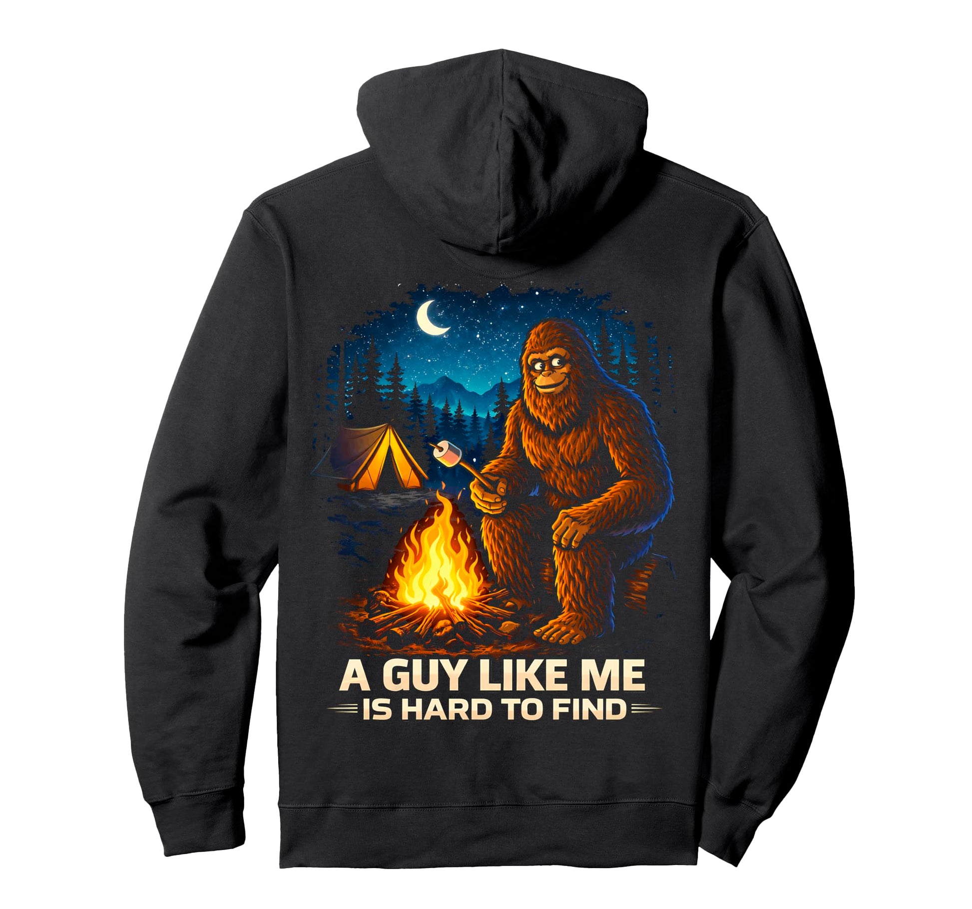 Funny Bigfoot Sunset Forest Hoodie - Casual Everyday Wear for Adults - T-Shirt, Sweatshirt, Hoodie