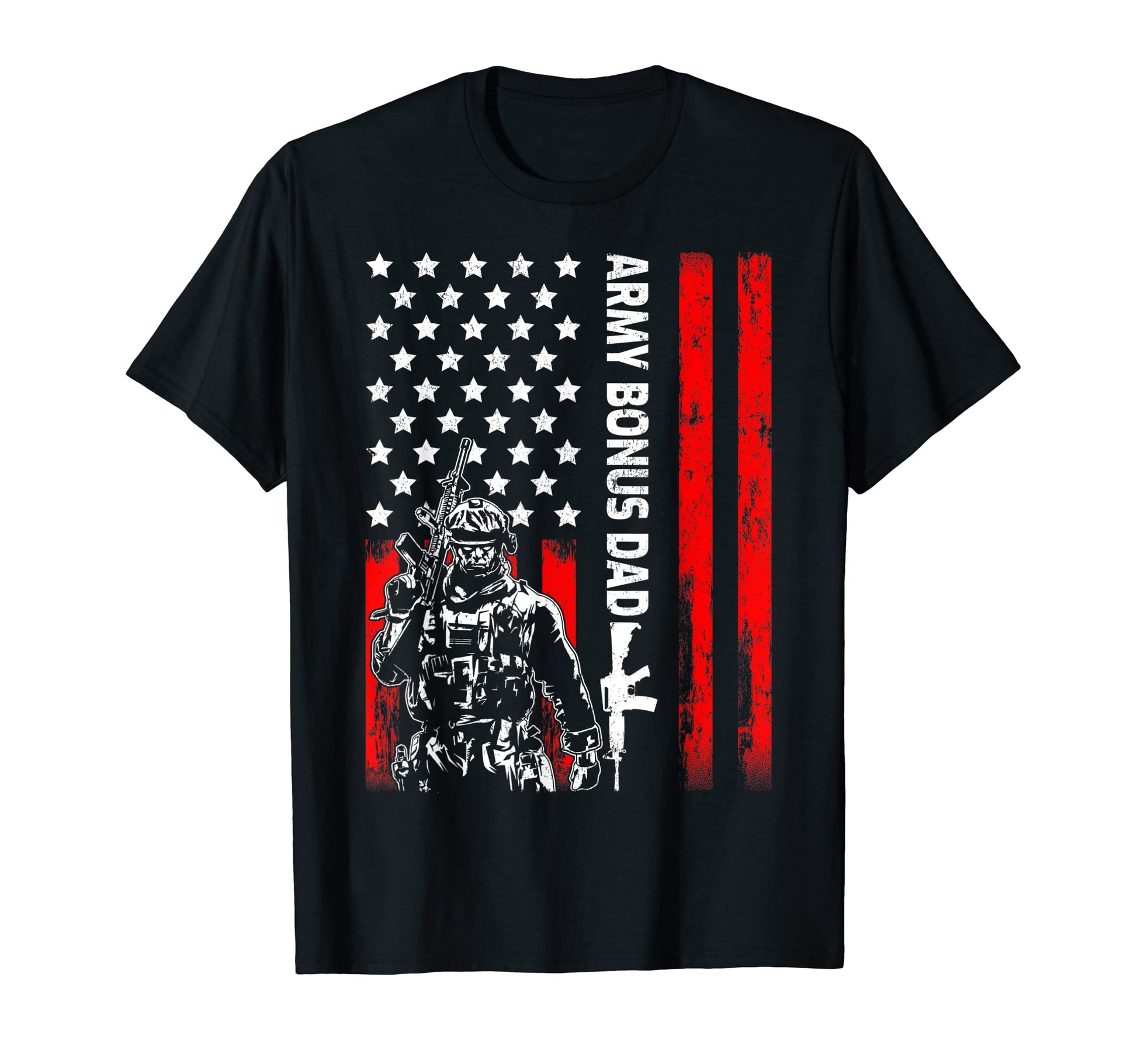 Usa Flag Army Bonus Dad Fathers Day T-Shirt - Aesthetic Graphic Men Women - T-Shirt, Sweatshirt, Hoodie