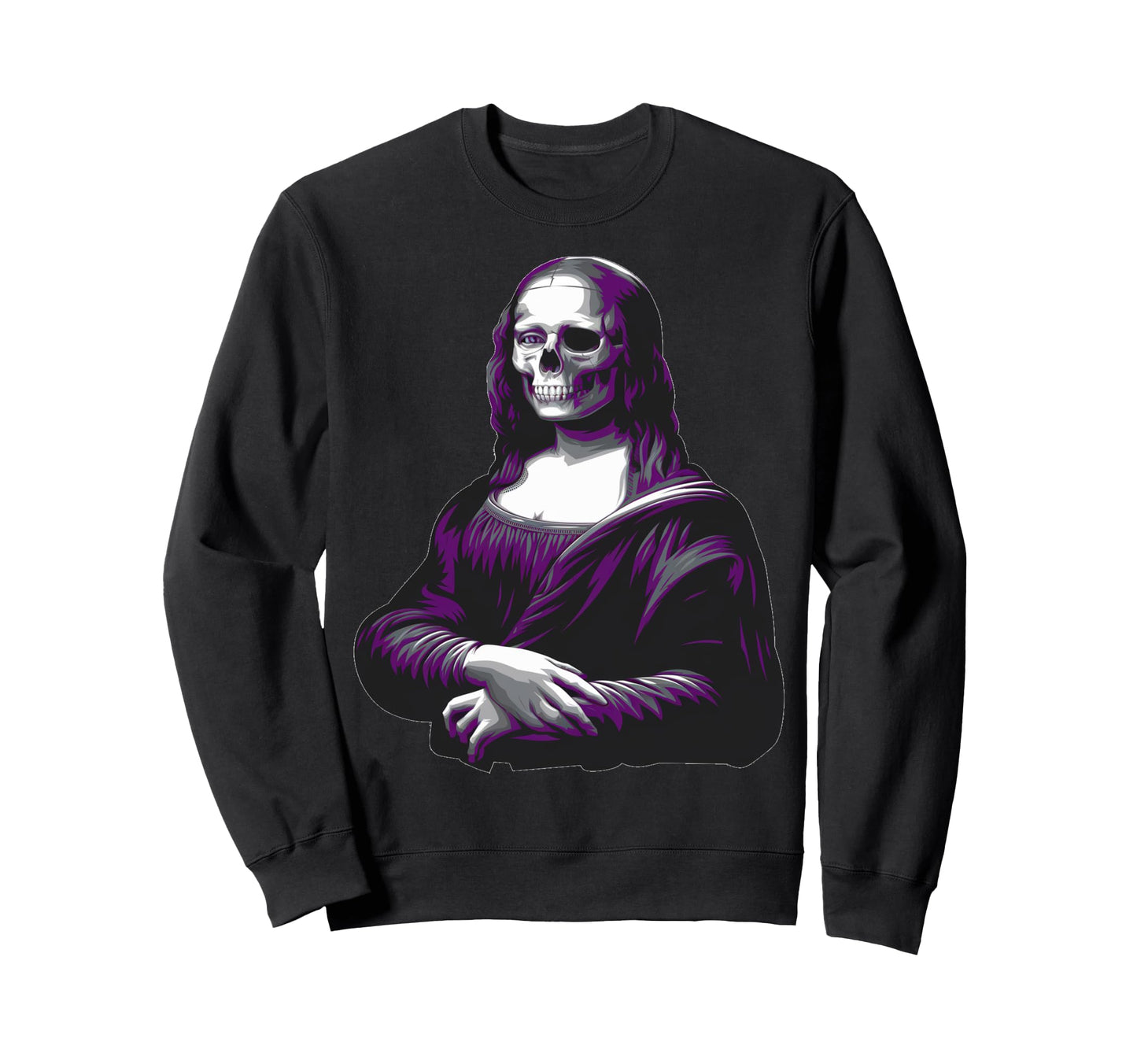Pop Art Skeleton Mona Lisa Leonardo Sweatshirt - Novelty Apparel Men Women - T-Shirt, Sweatshirt, Hoodie