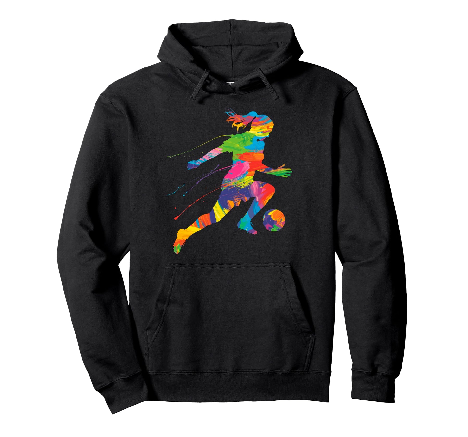 Colorful Funny Soccer Player Fan Dad Hoodie - Minimalist Print for Adults - T-Shirt, Sweatshirt, Hoodie
