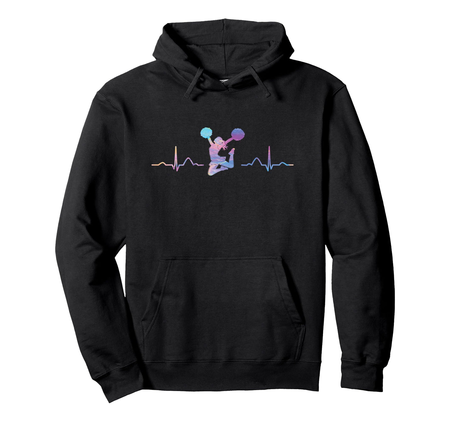 Cheerleader Cheer Mom Love Hoodie - Fun Novelty Design for Adults - T-Shirt, Sweatshirt, Hoodie