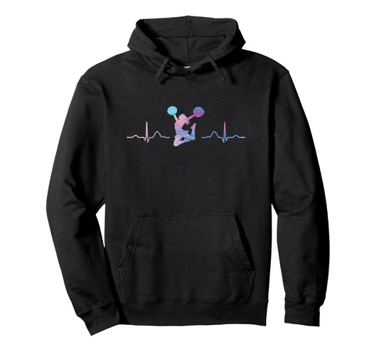 Cheerleader Cheer Mom Love Hoodie - Fun Novelty Design for Adults - T-Shirt, Sweatshirt, Hoodie