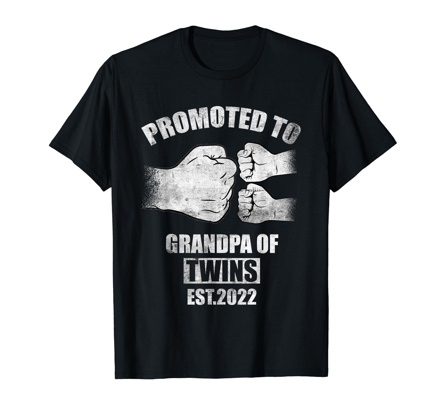 Promoted To Grandpa Twins Est 2022 T-Shirt - Custom Art Print Men Women - T-Shirt, Sweatshirt, Hoodie