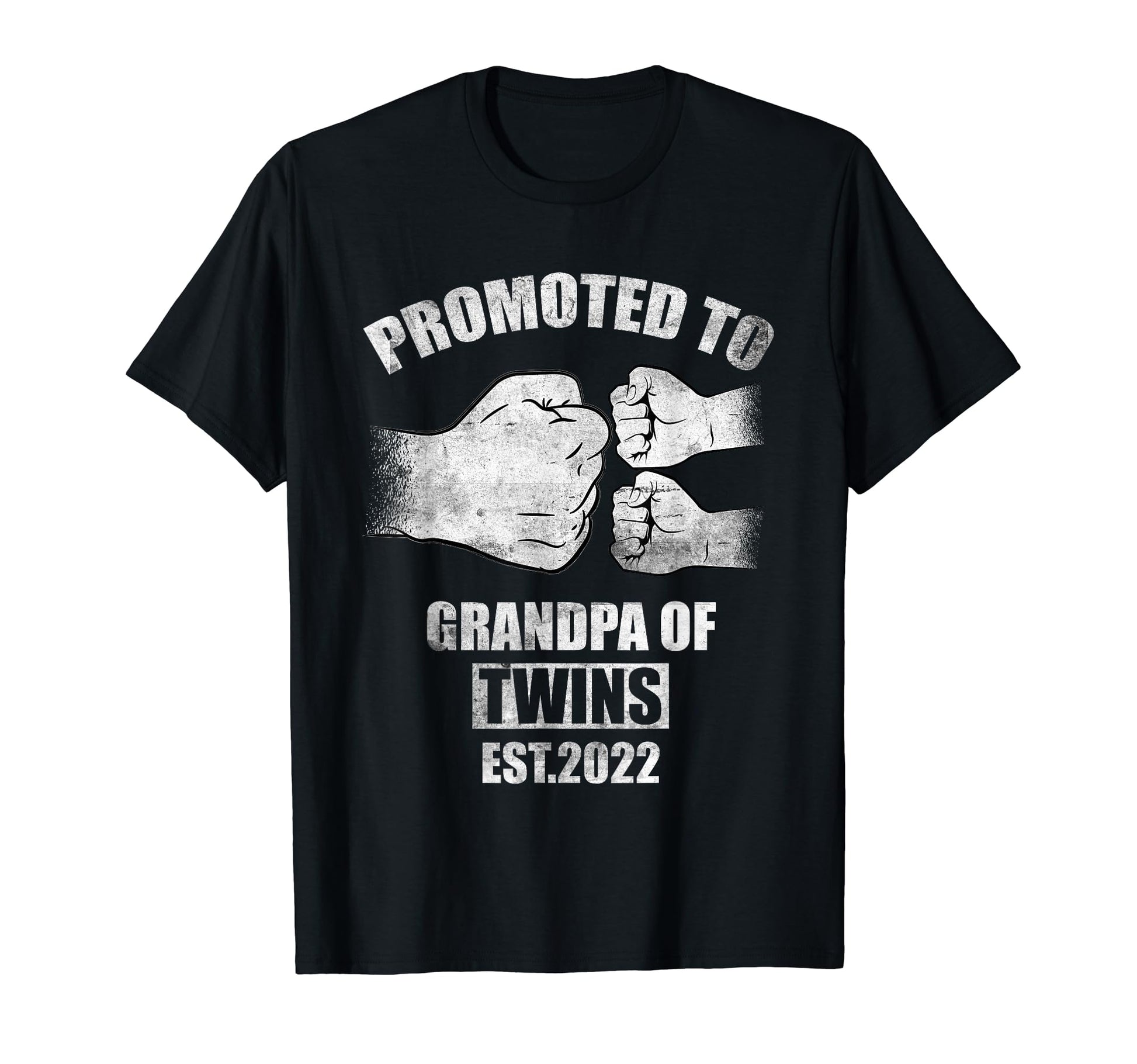 Promoted To Grandpa Twins Est 2022 T-Shirt - Custom Art Print Men Women - T-Shirt, Sweatshirt, Hoodie