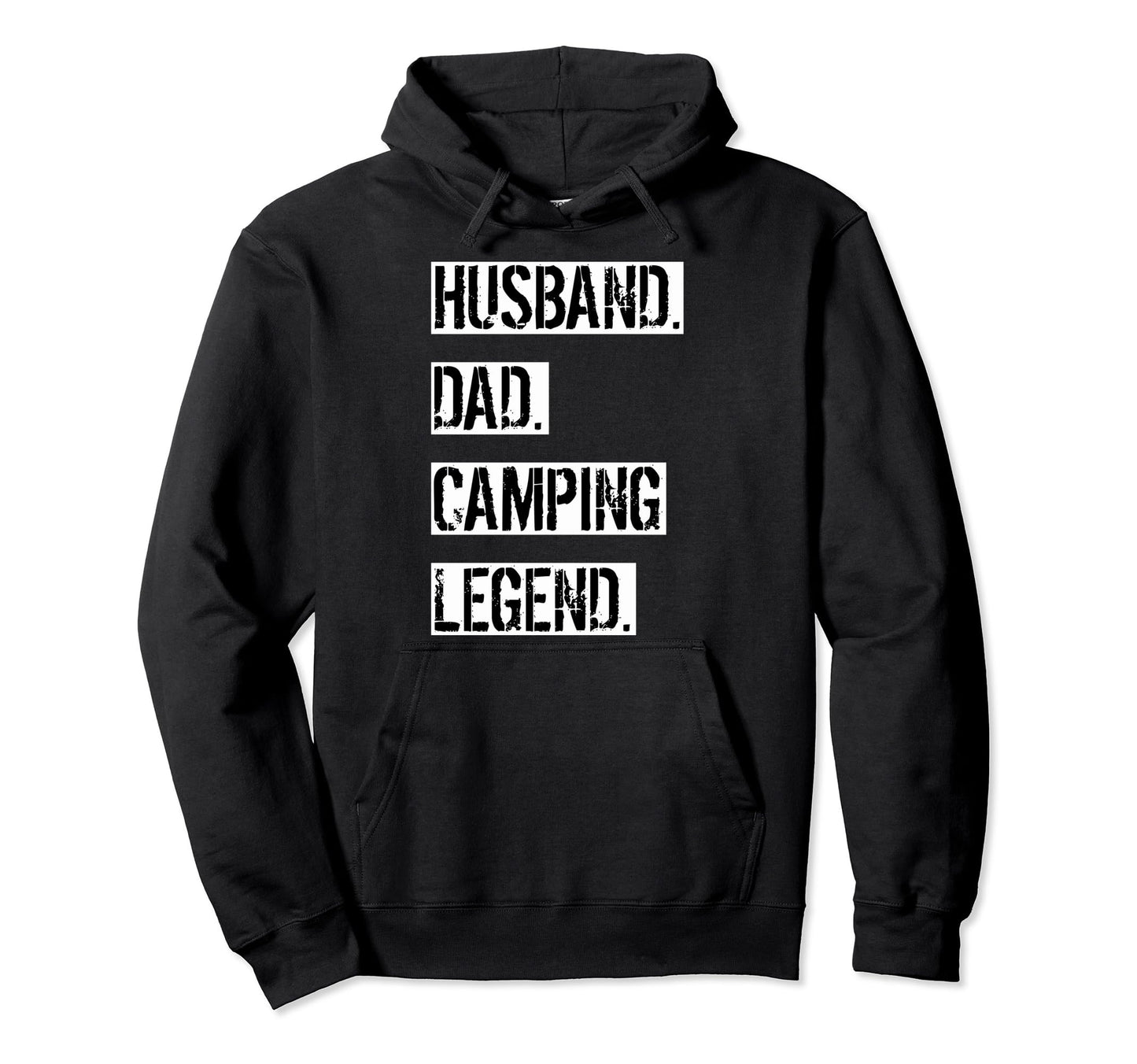 Husband Dad Camping Legend Dads Who Love Hoodie - Graphic Print for Adults - T-Shirt, Sweatshirt, Hoodie