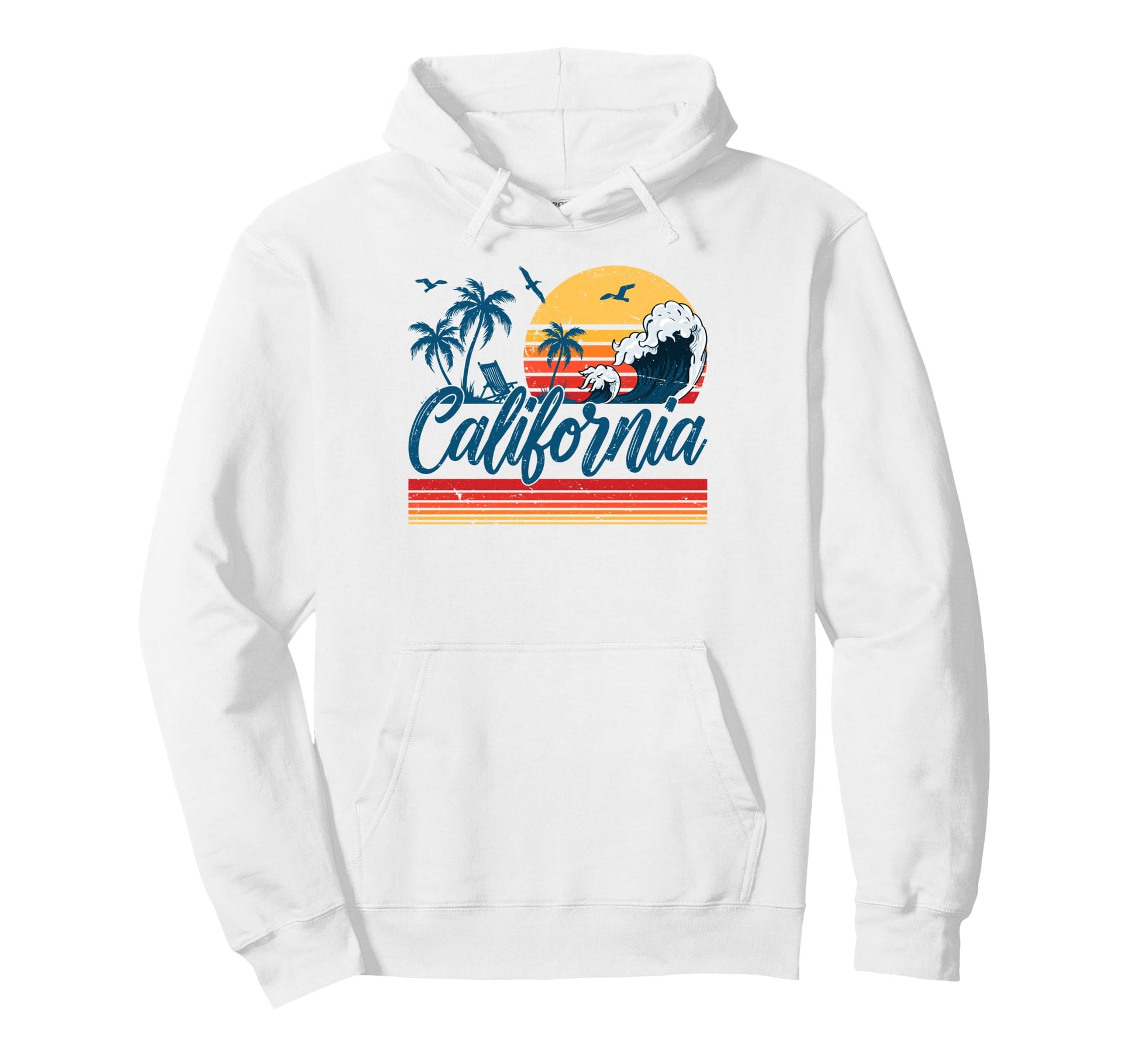 California Tropical Beach Sunset Family Hoodie - Custom Art Print Unisex - T-Shirt, Sweatshirt, Hoodie