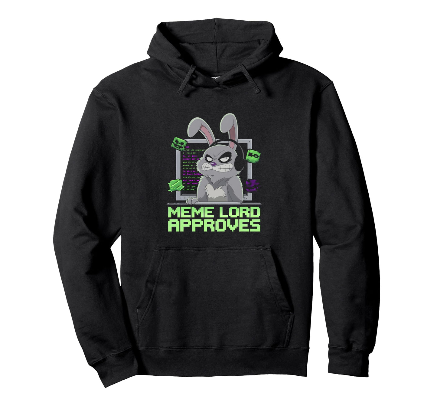 Grumpy Bunny Meme Lord Approves Viral Hoodie - Trendy Graphic Men Women - T-Shirt, Sweatshirt, Hoodie