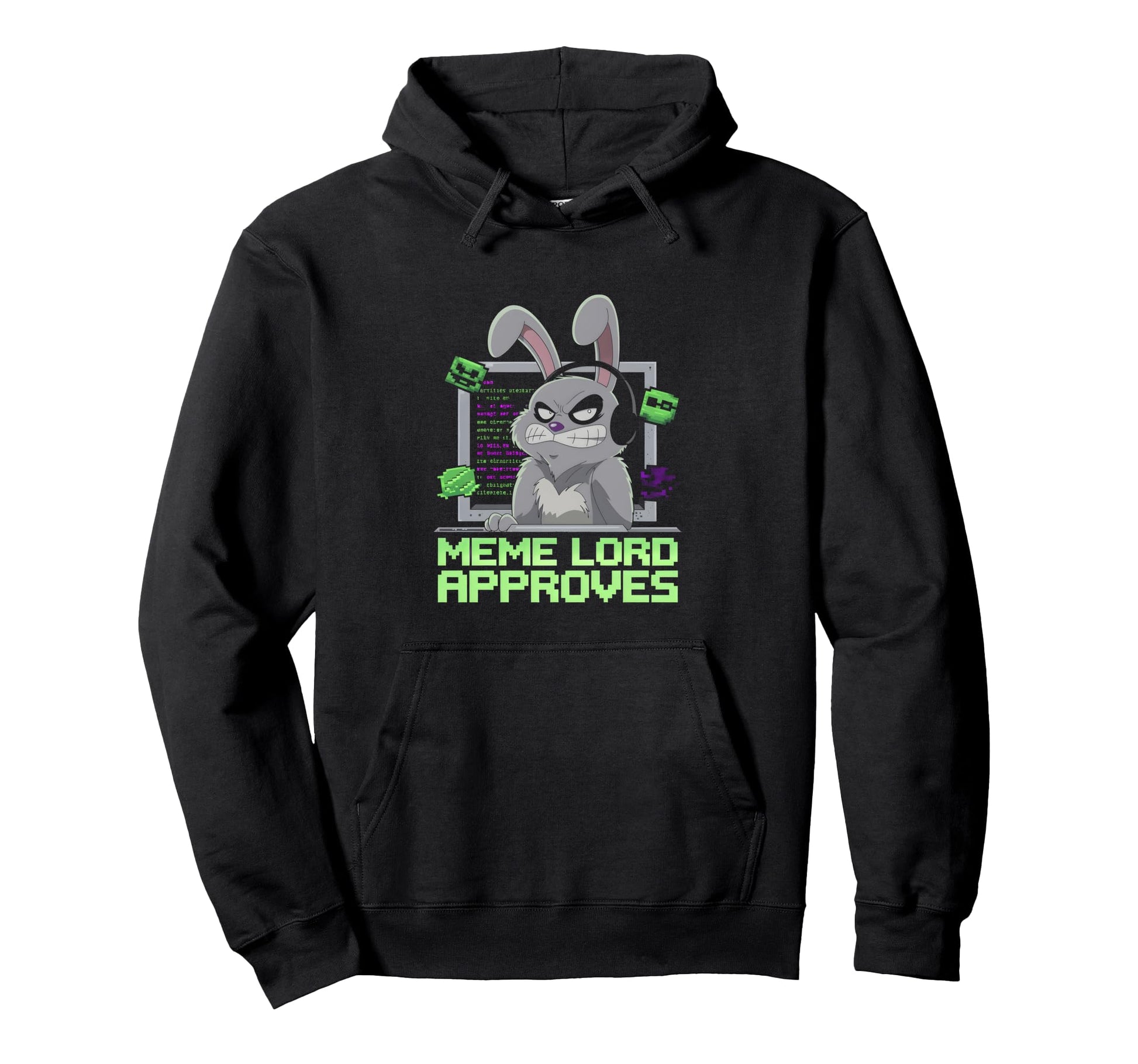 Grumpy Bunny Meme Lord Approves Viral Hoodie - Trendy Graphic Men Women - T-Shirt, Sweatshirt, Hoodie