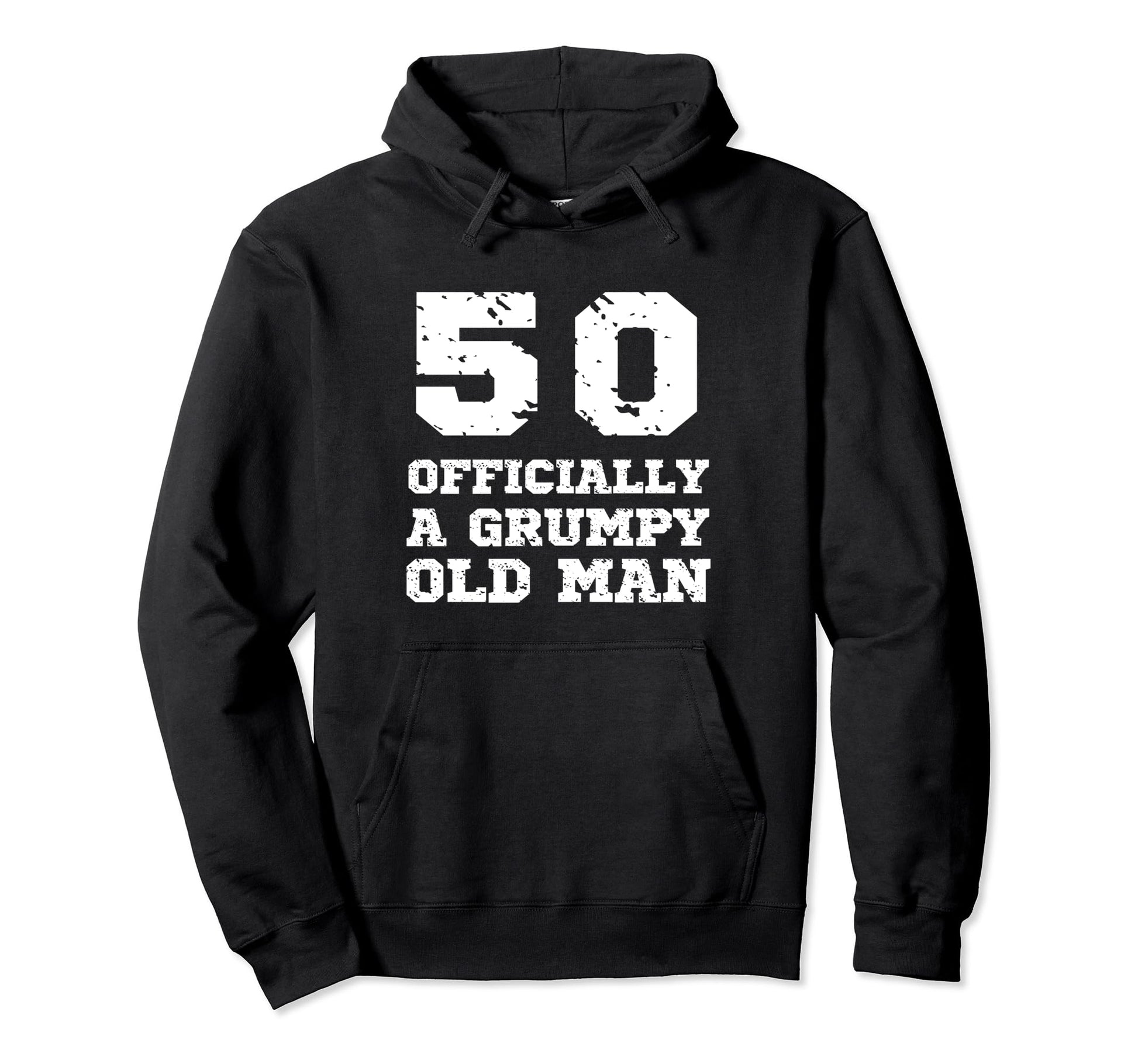Officially Grumpy Old 50 Year Old Hoodie - Minimalist Print Men Women - T-Shirt, Sweatshirt, Hoodie