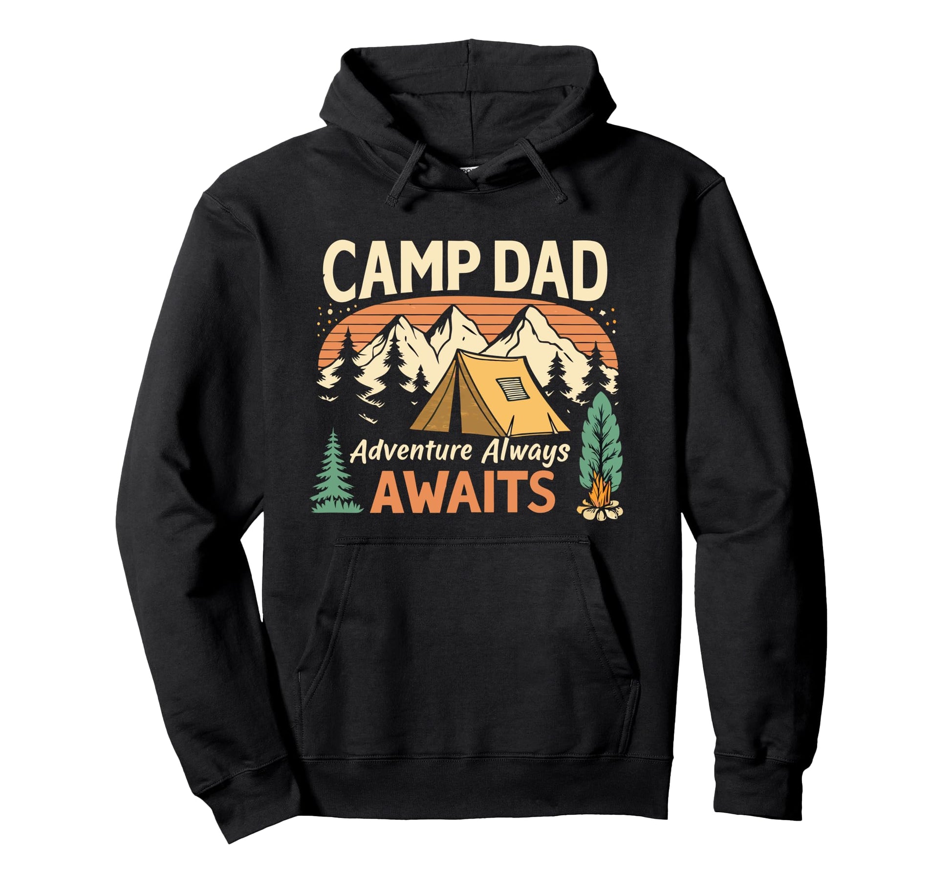 Camp Dad Fathers Day Camping Hoodie - Graphic Print Men Women - T-Shirt, Sweatshirt, Hoodie