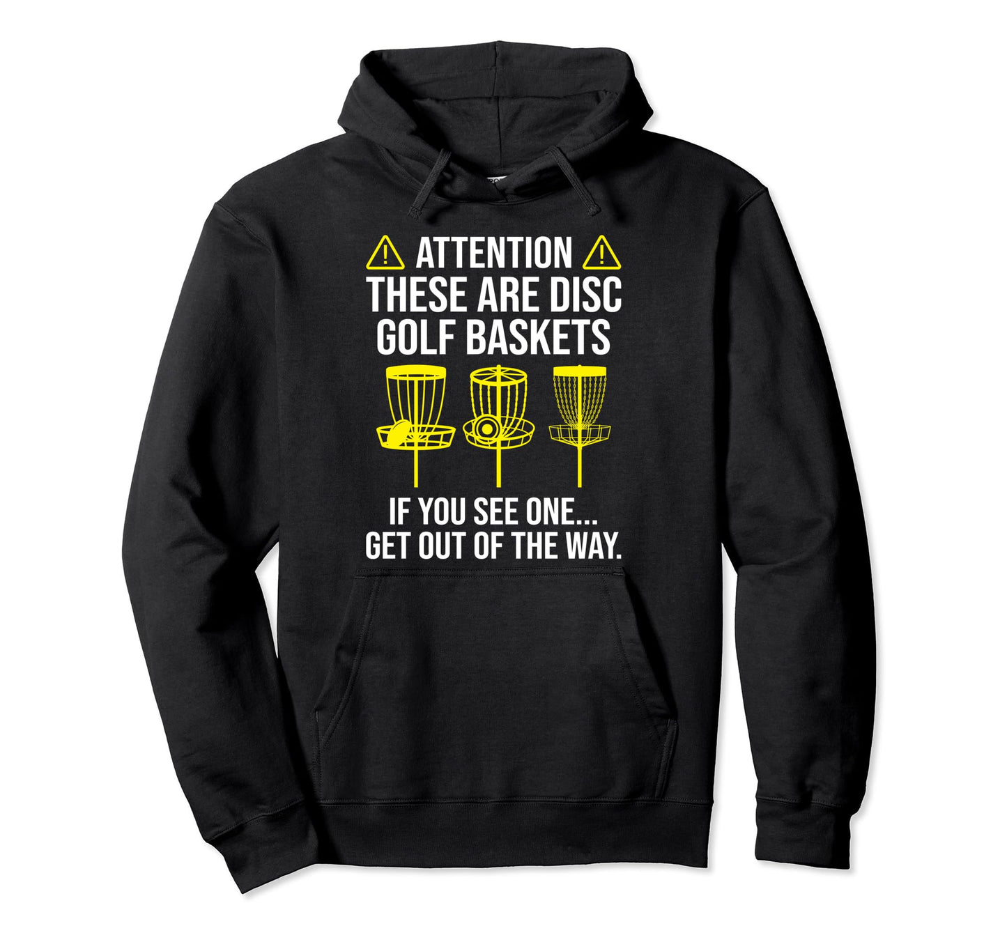 Disc Golf Baskets Funny Disc Golfing Hoodie - Minimalist Print Men Women - T-Shirt, Sweatshirt, Hoodie