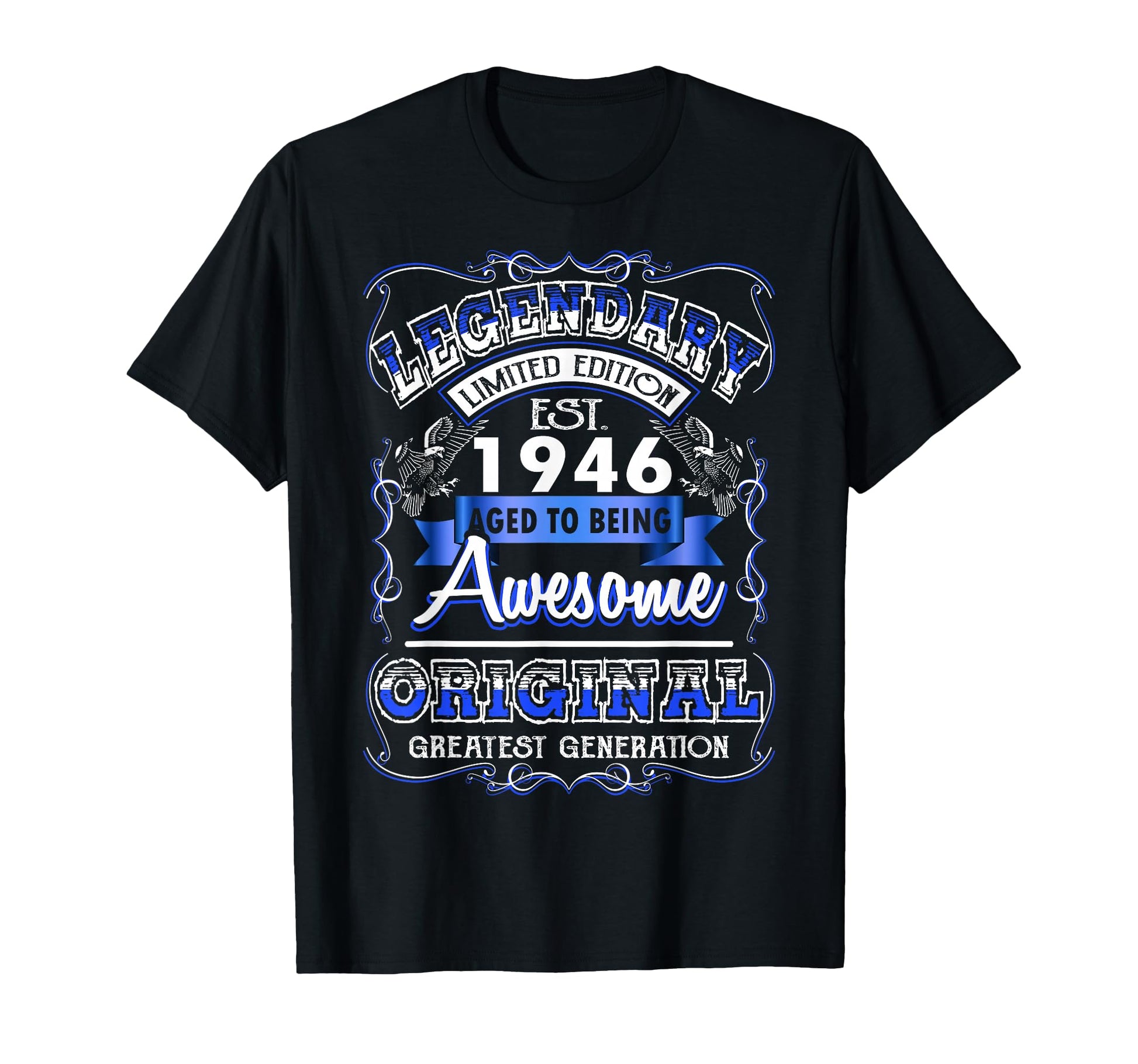 80Th Birthday Gift Legendary Est 1946 80 T-Shirt - Streetwear Style Unisex - T-Shirt, Sweatshirt, Hoodie