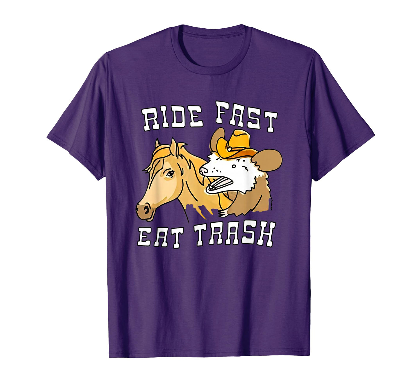 Spencers Ride Fast Eat Trash T-Shirt - Graphic Print for Adults - T-Shirt, Sweatshirt, Hoodie
