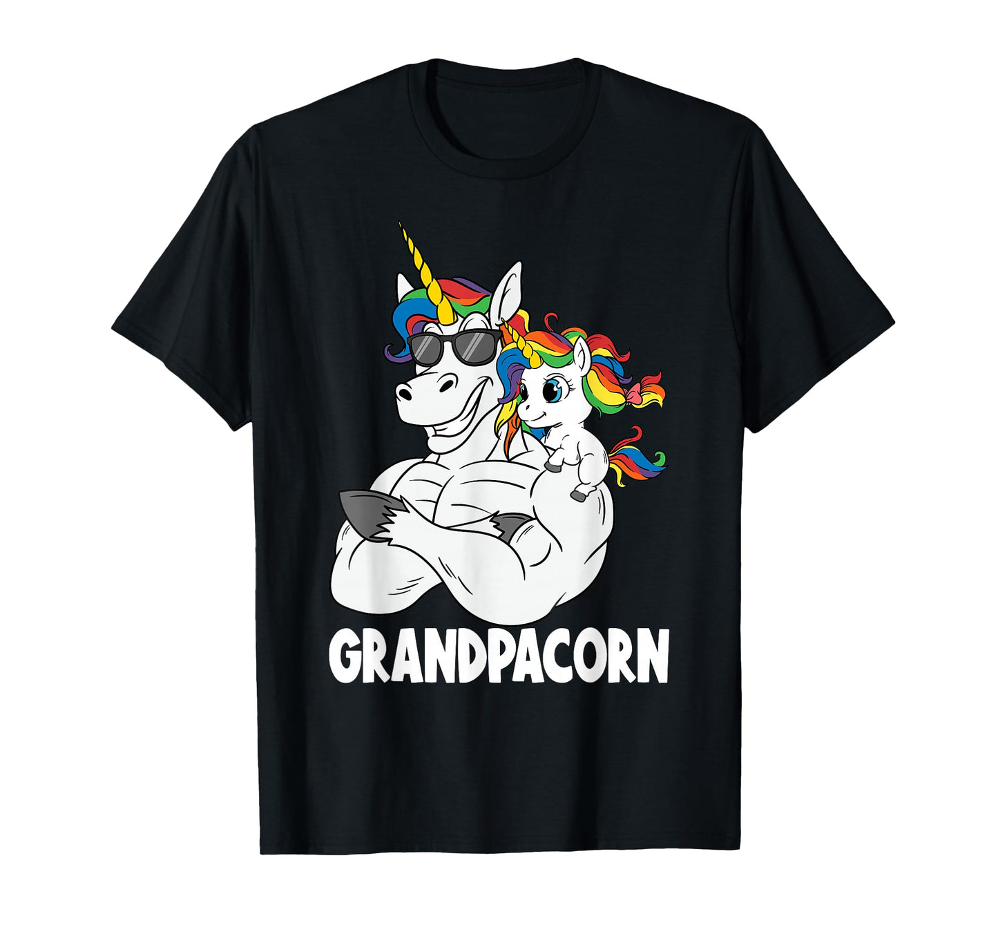 Muscle Grandpa Unicorn Old Pops T-Shirt - Aesthetic Graphic for Adults - T-Shirt, Sweatshirt, Hoodie