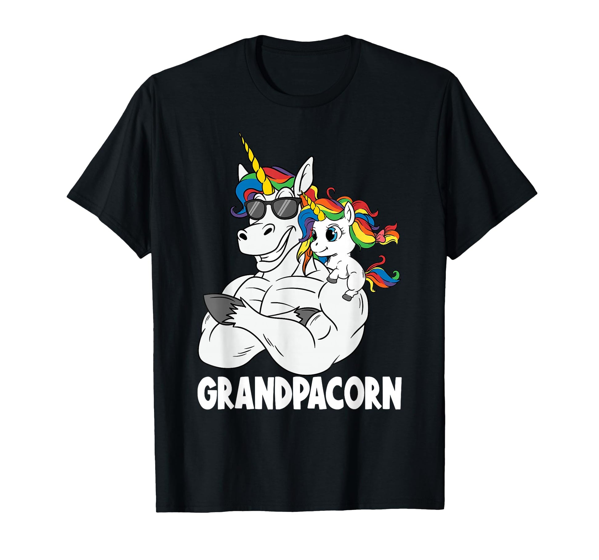 Muscle Grandpa Unicorn Old Pops T-Shirt - Aesthetic Graphic for Adults - T-Shirt, Sweatshirt, Hoodie