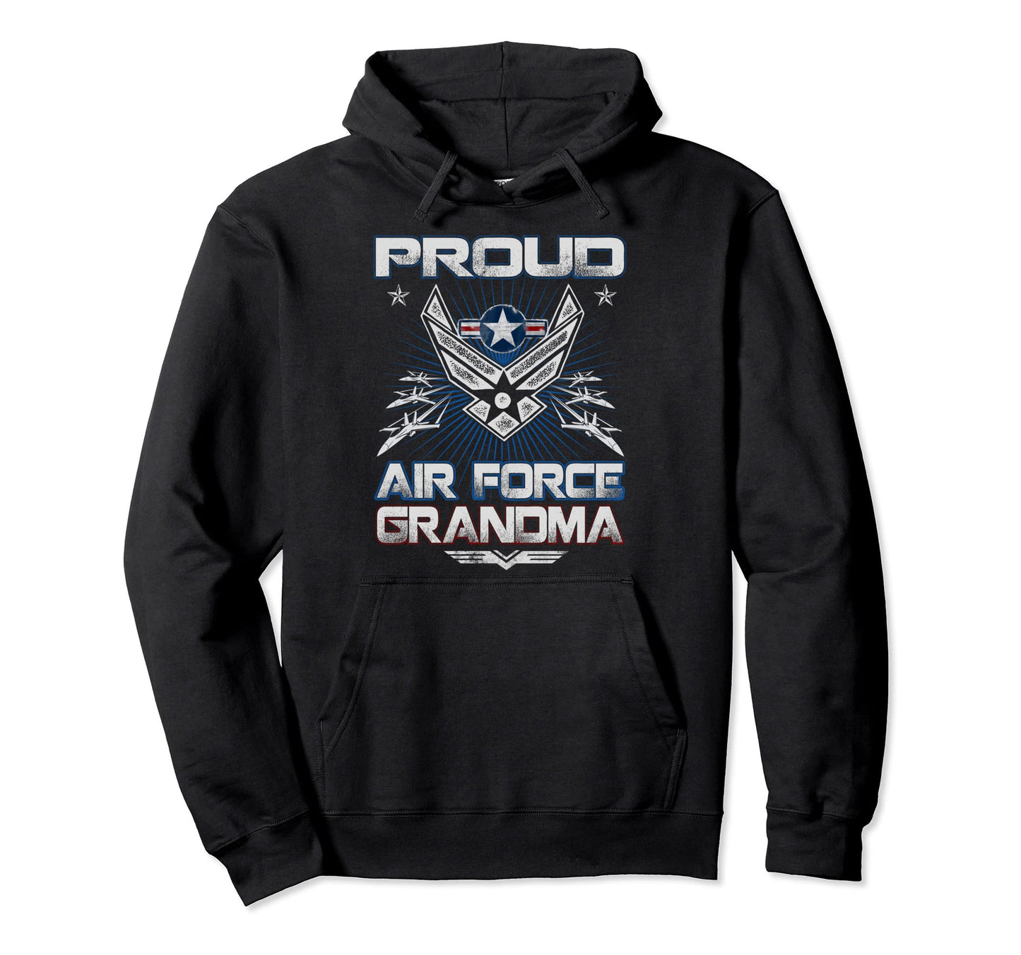 Womens Proud Air Force Grandma Family Hoodie - Custom Art Print for Adults - T-Shirt, Sweatshirt, Hoodie