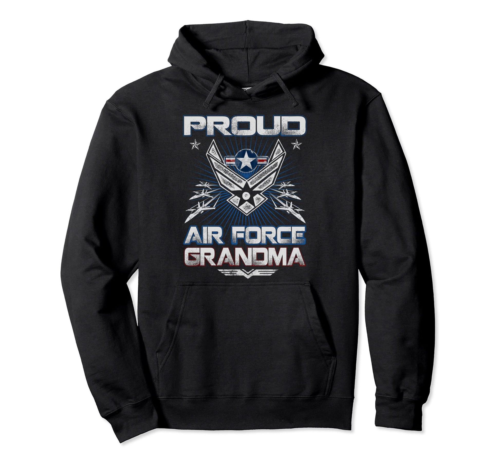 Womens Proud Air Force Grandma Family Hoodie - Custom Art Print for Adults - T-Shirt, Sweatshirt, Hoodie