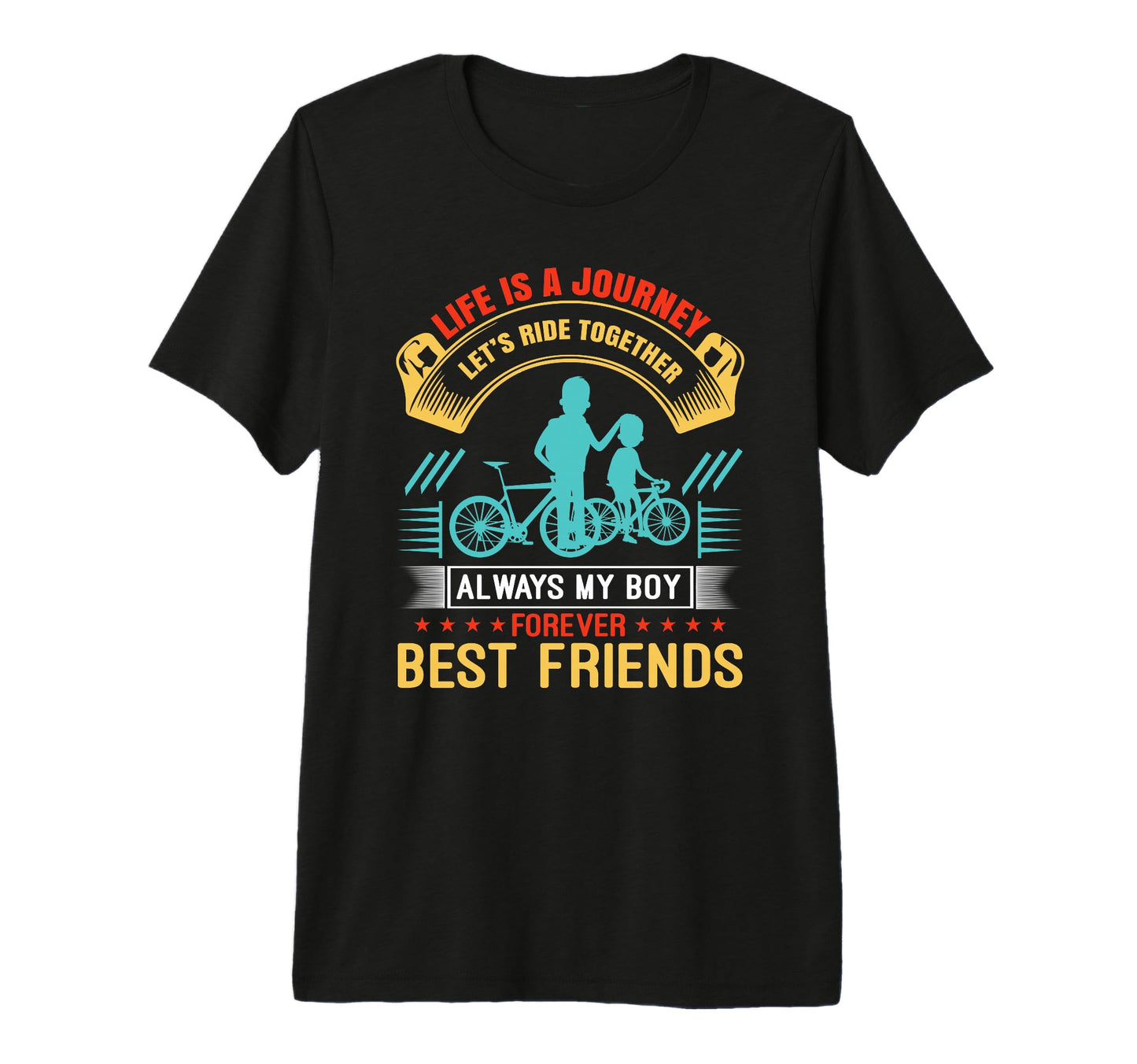 Cycling Lets Ride Together Dad Son T-Shirt - Aesthetic Graphic Men Women - T-Shirt, Sweatshirt, Hoodie