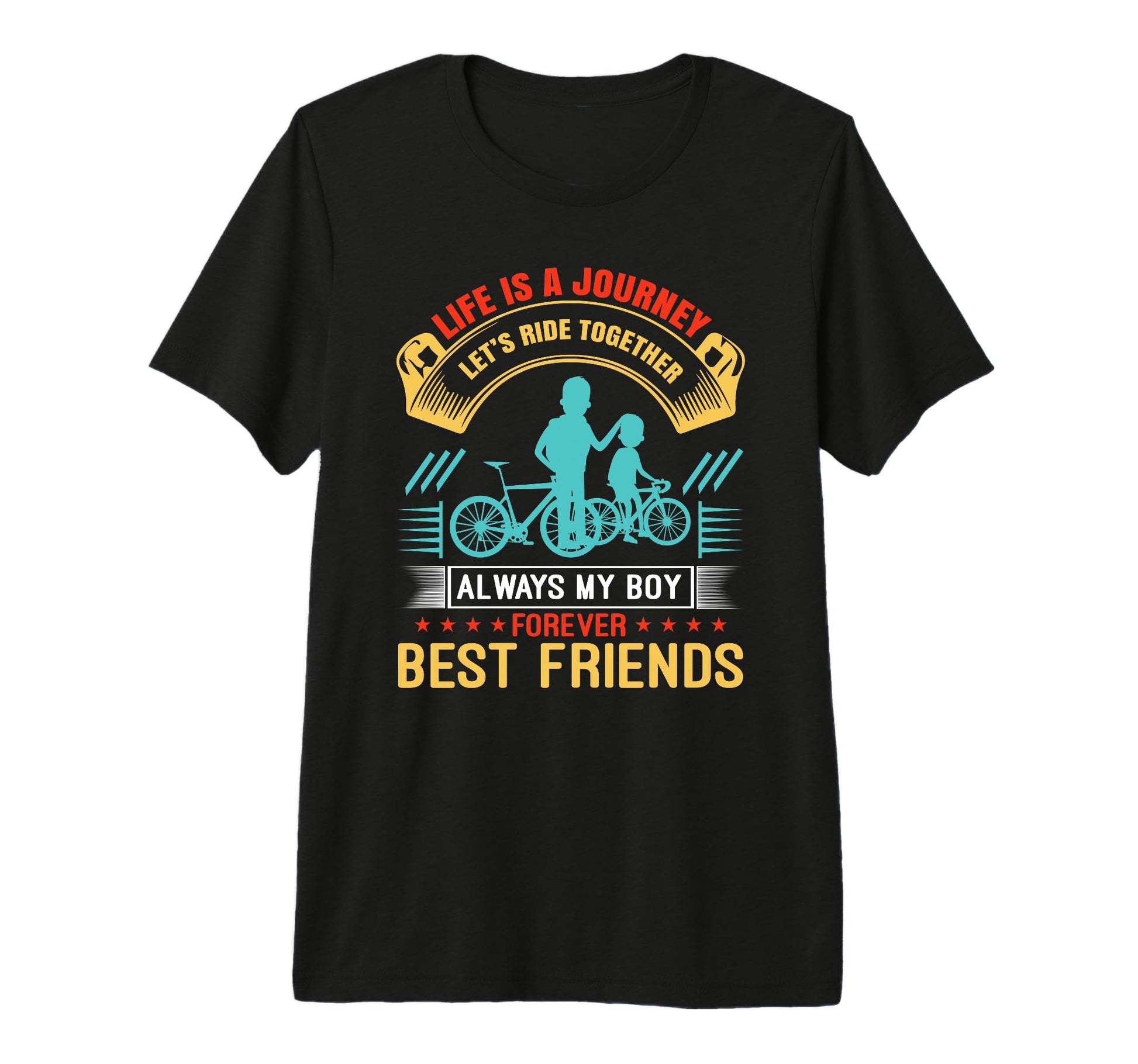 Cycling Lets Ride Together Dad Son T-Shirt - Aesthetic Graphic Men Women - T-Shirt, Sweatshirt, Hoodie
