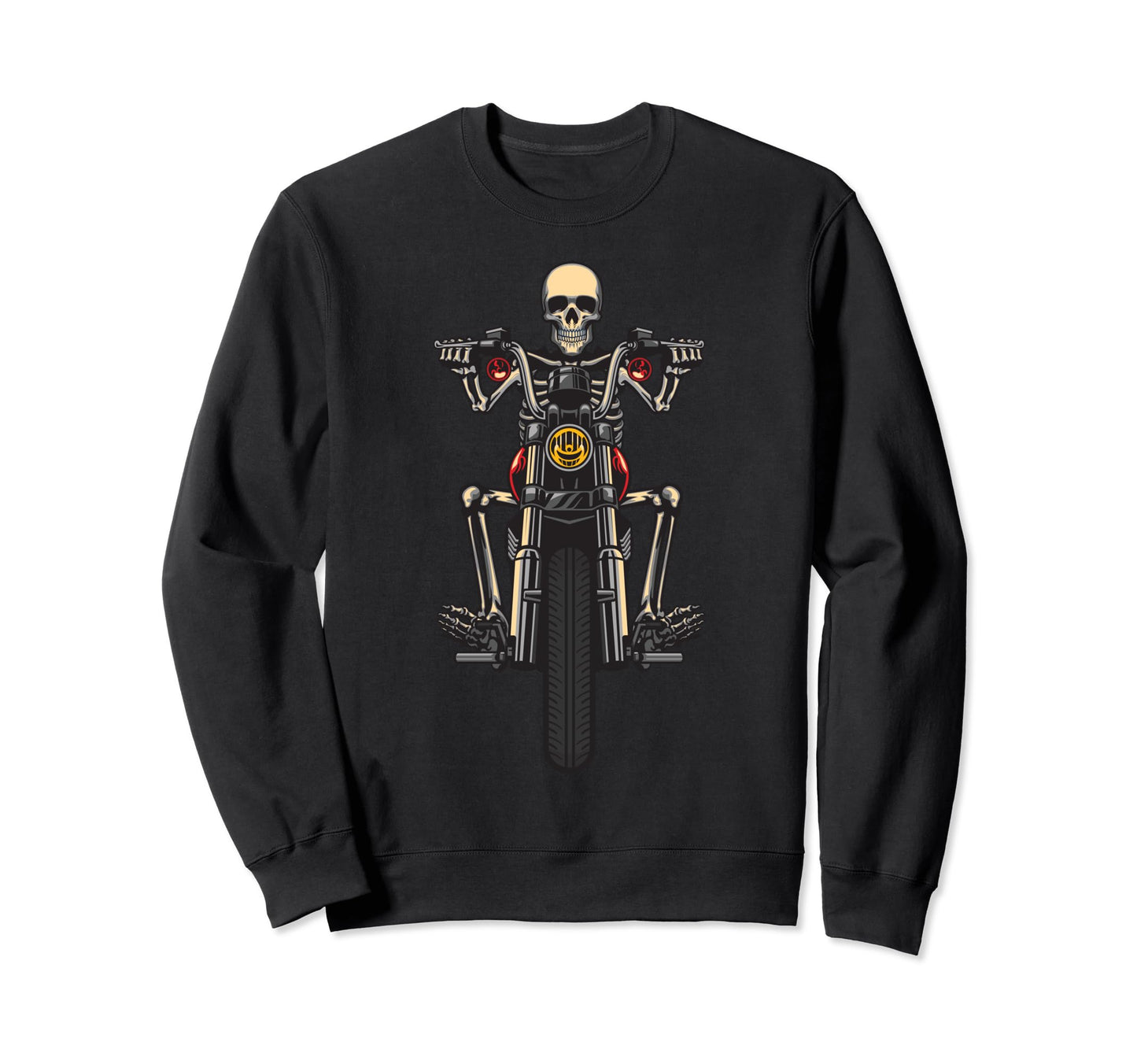 Us Flag Biker Dad Motorcycle Fathers Sweatshirt - Graphic Print Men Women - T-Shirt, Sweatshirt, Hoodie