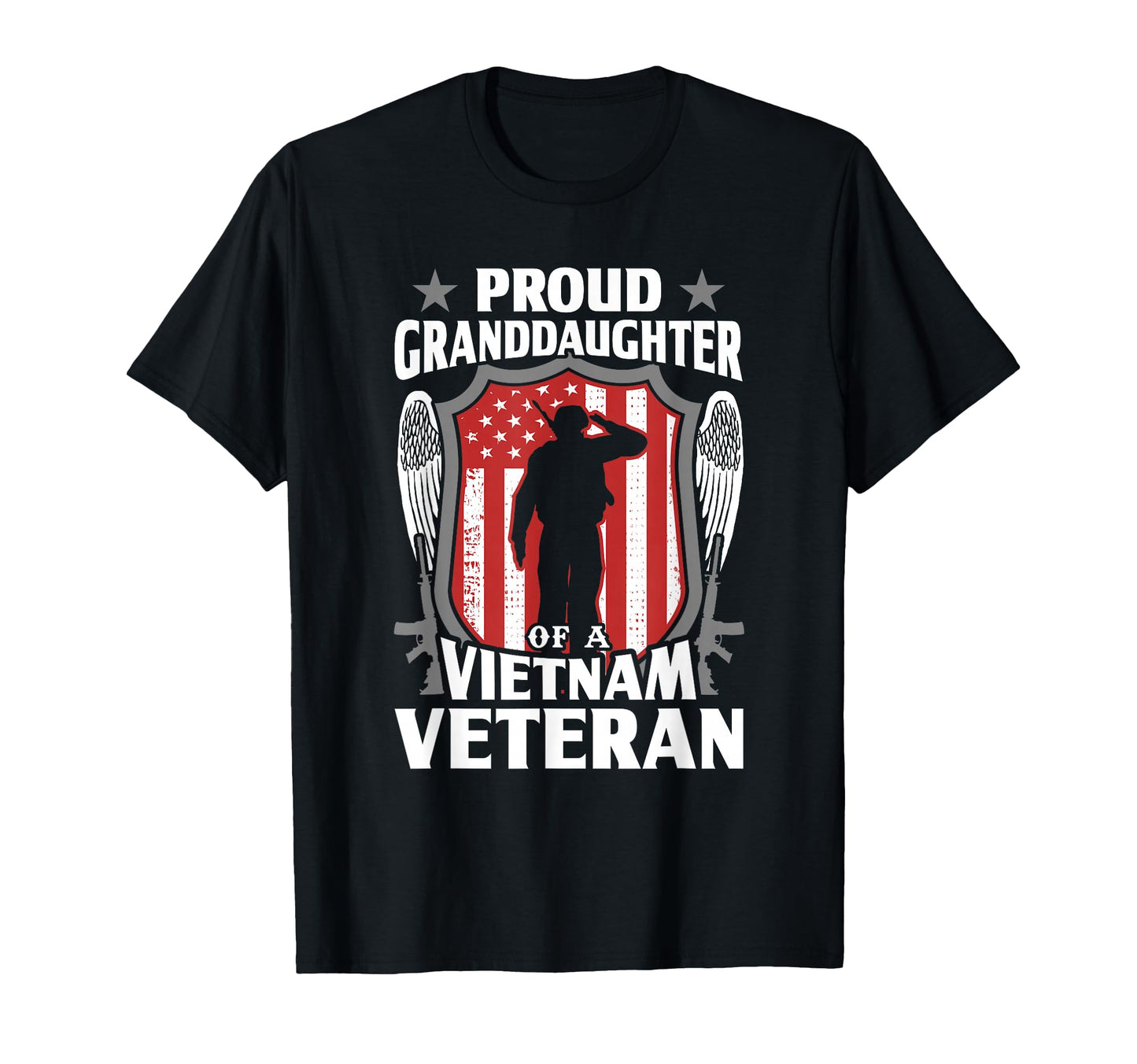 Proud Granddaughter Vietnam Veteran T-Shirt - Fun Novelty Design Men Women - T-Shirt, Sweatshirt, Hoodie