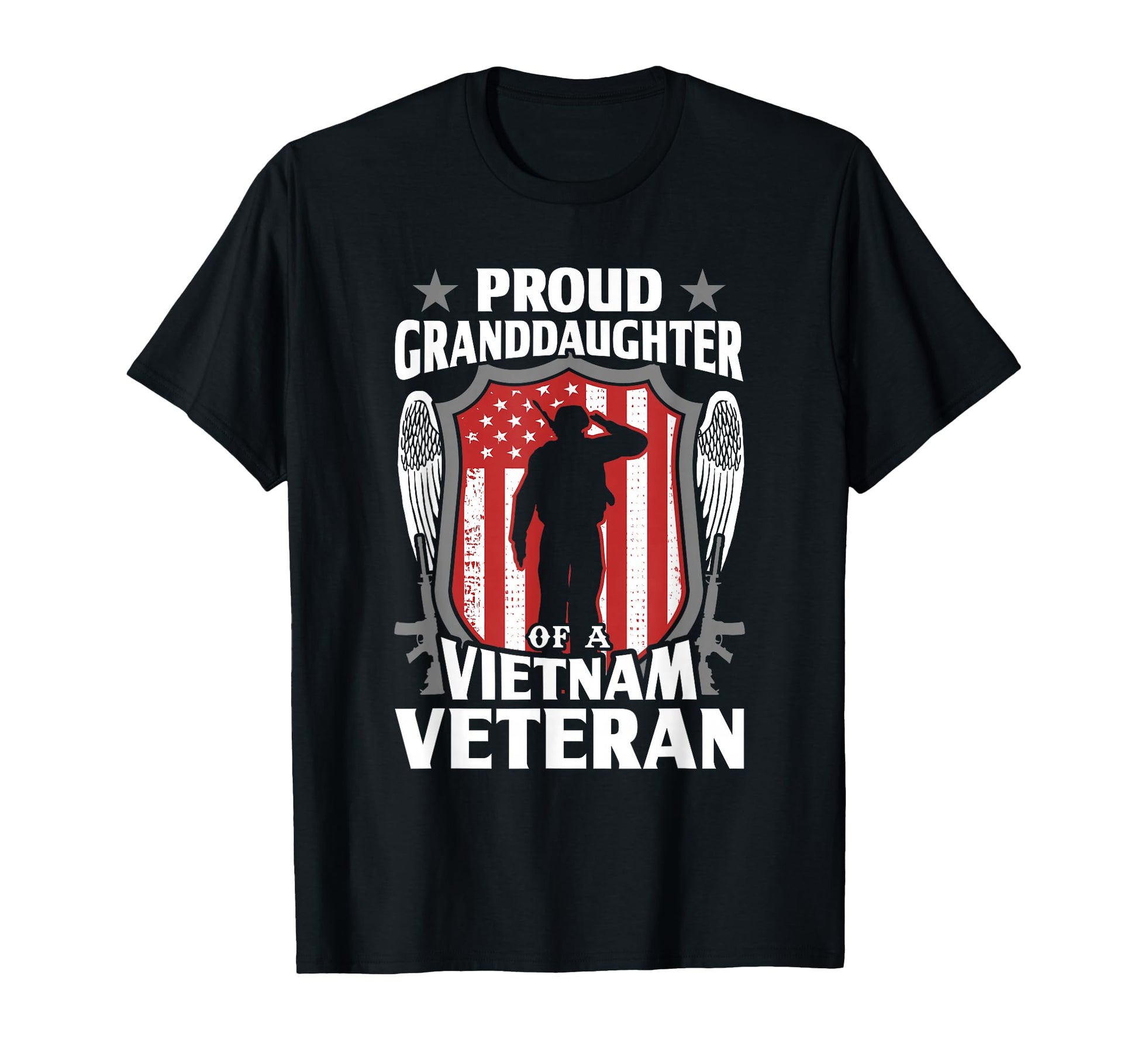 Proud Granddaughter Vietnam Veteran T-Shirt - Fun Novelty Design Men Women - T-Shirt, Sweatshirt, Hoodie