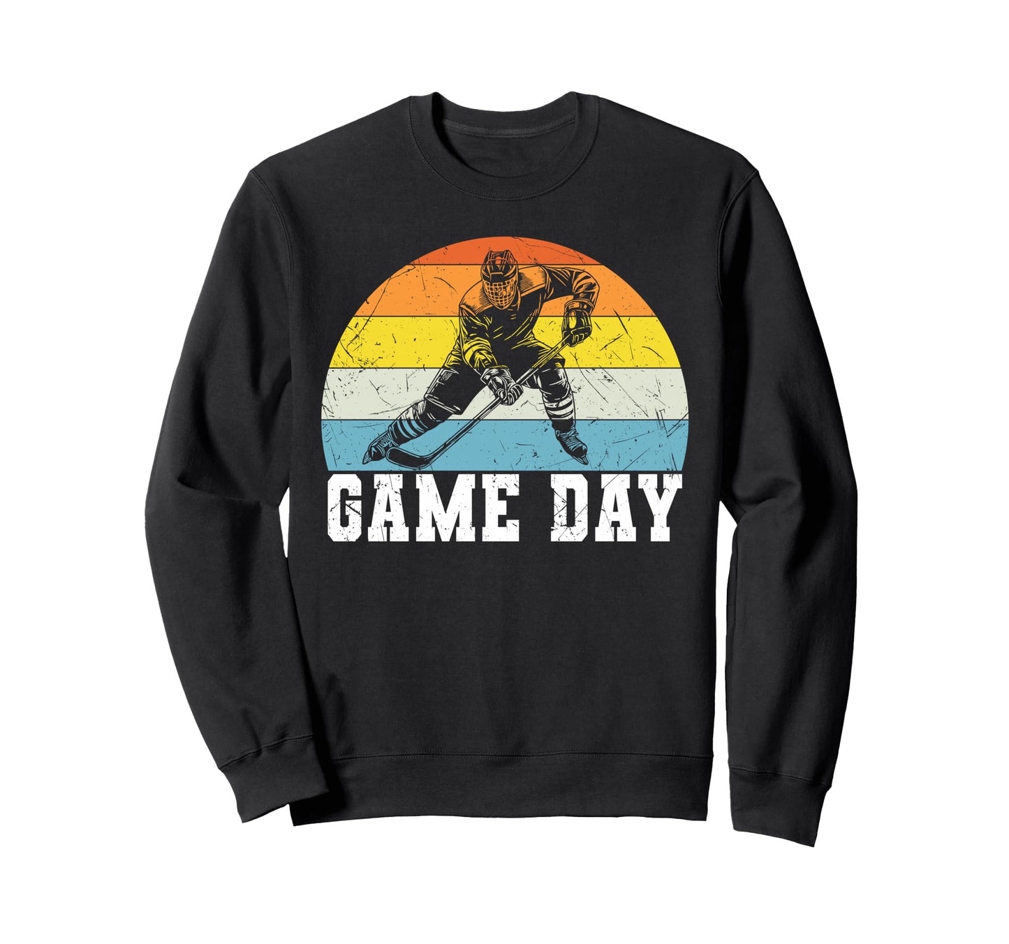 Hockey Game Day Sports Fan Support Sweatshirt - Trendy Graphic Unisex - T-Shirt, Sweatshirt, Hoodie