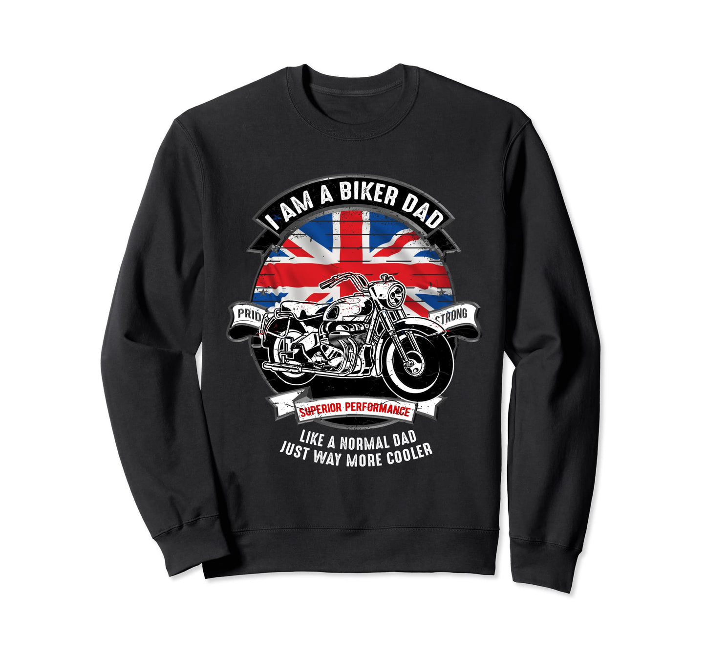 Biker Dad Funny Sweatshirt - Unique Graphic Unisex - T-Shirt, Sweatshirt, Hoodie