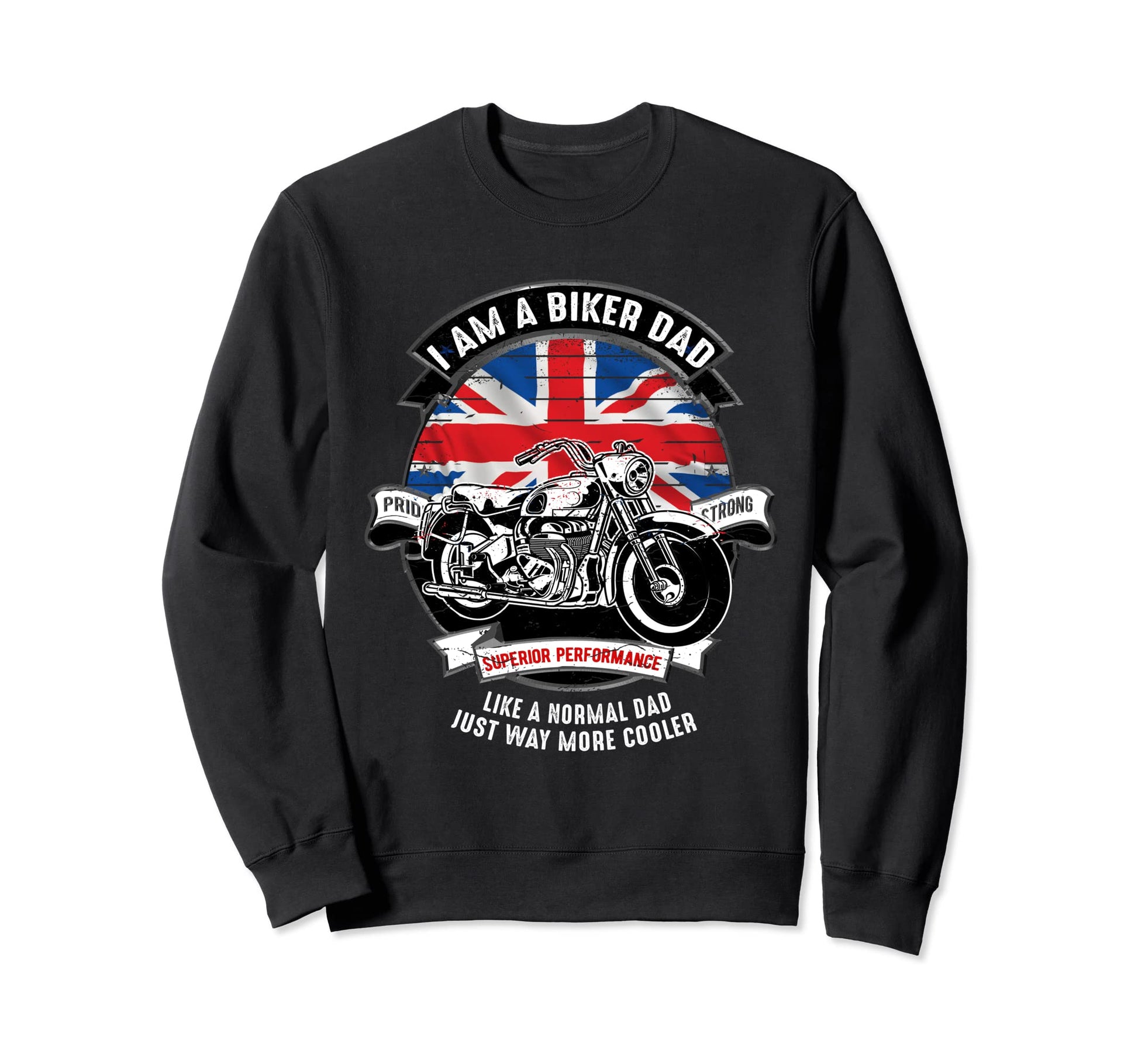 Biker Dad Funny Sweatshirt - Unique Graphic Unisex - T-Shirt, Sweatshirt, Hoodie