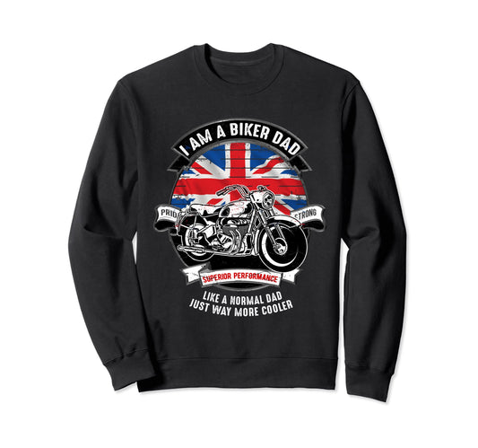 Biker Dad Funny Sweatshirt - Unique Graphic Unisex - T-Shirt, Sweatshirt, Hoodie