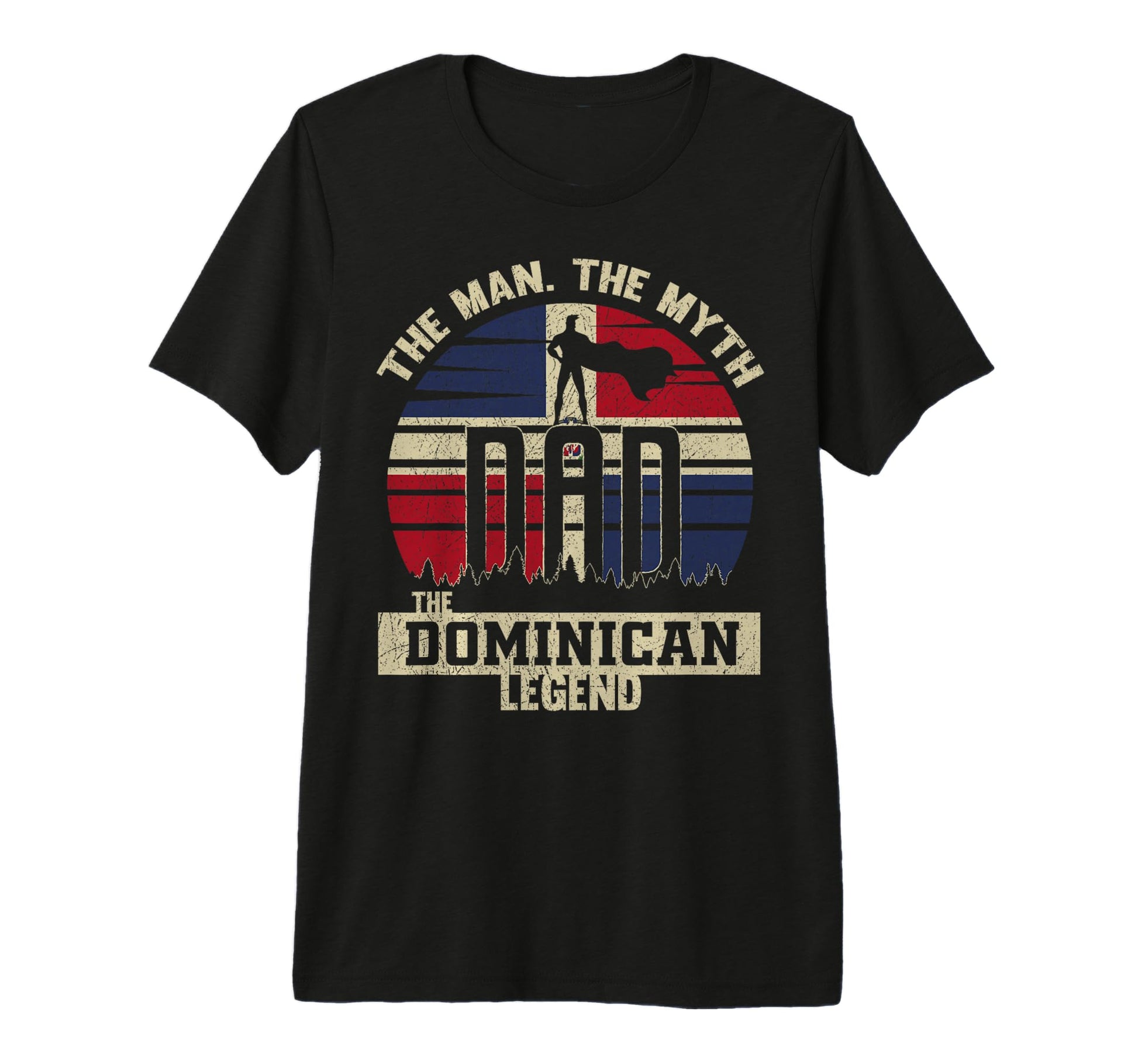 Myth Dominican Legend Dad Tri Blend T-Shirt - Graphic Print for Adults - T-Shirt, Sweatshirt, Hoodie