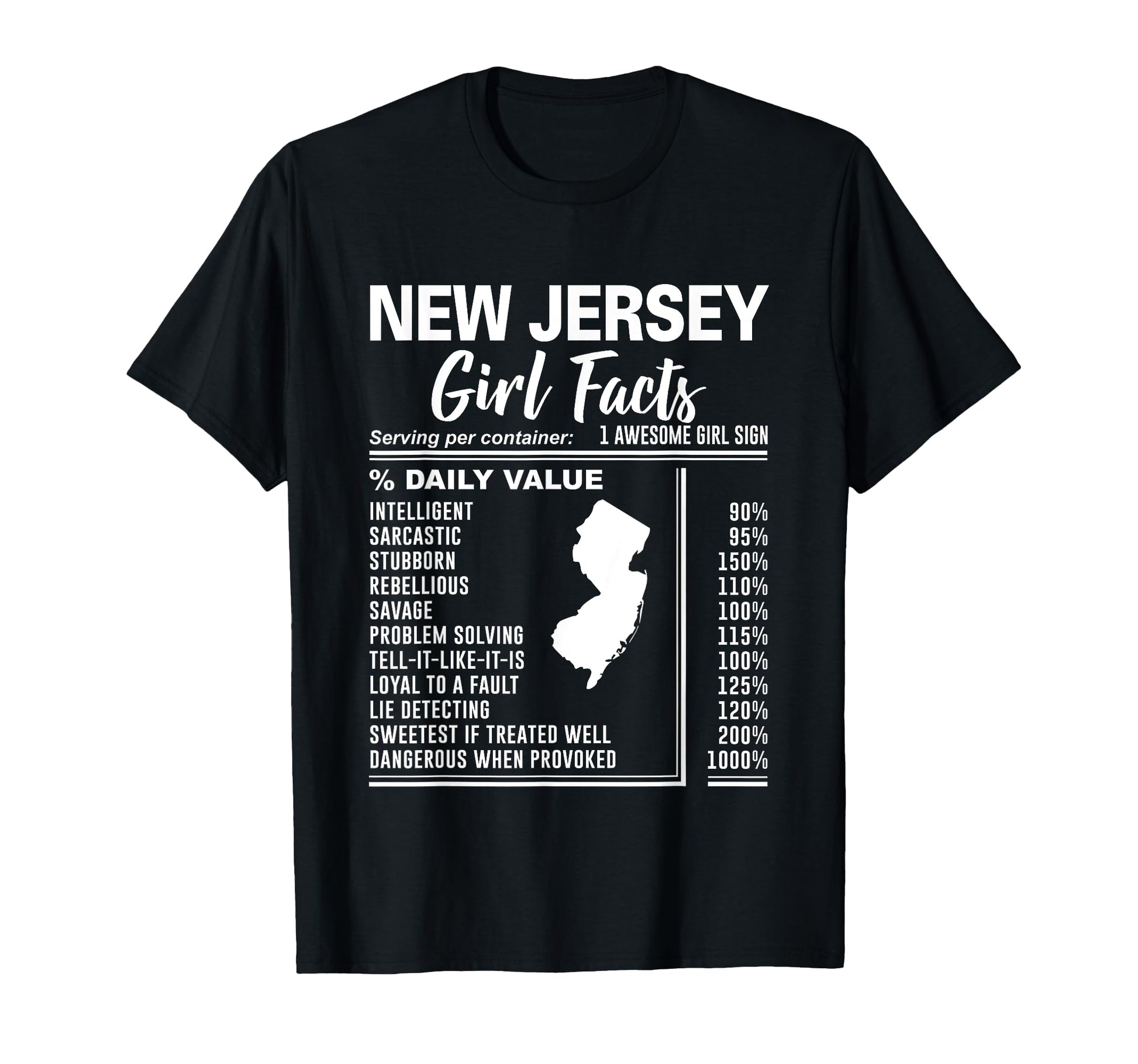 Born New Jersey New Jersey Facts T-Shirt - Fun Novelty Design Unisex - T-Shirt, Sweatshirt, Hoodie