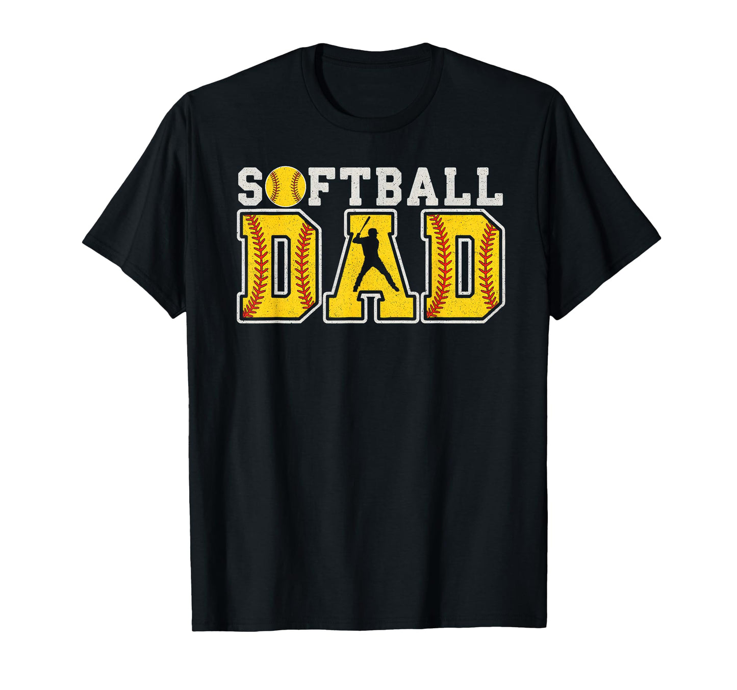 Softball Dad Happy Fathers Day T-Shirt - Aesthetic Graphic Men Women - T-Shirt, Sweatshirt, Hoodie