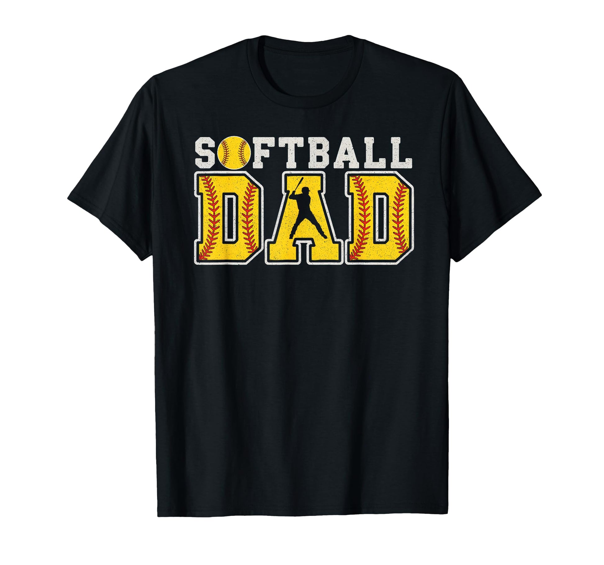 Softball Dad Happy Fathers Day T-Shirt - Aesthetic Graphic Men Women - T-Shirt, Sweatshirt, Hoodie