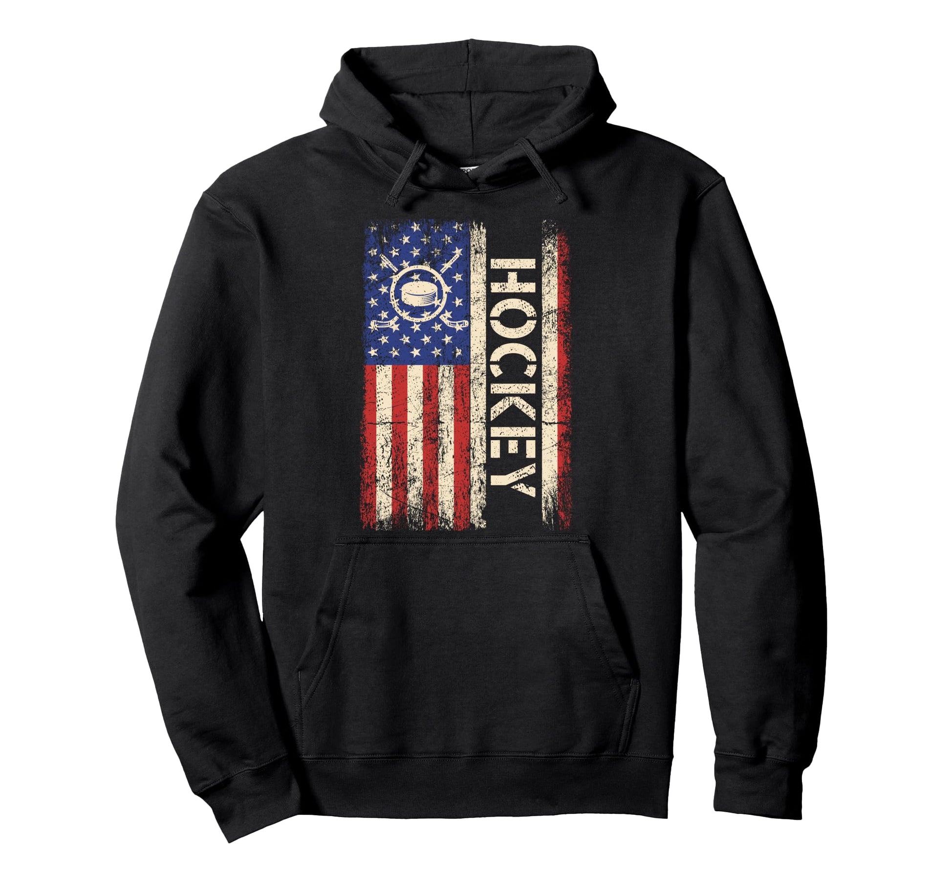 Hockey Usa American Flag Hockey Player Hoodie - Minimalist Print Unisex - T-Shirt, Sweatshirt, Hoodie