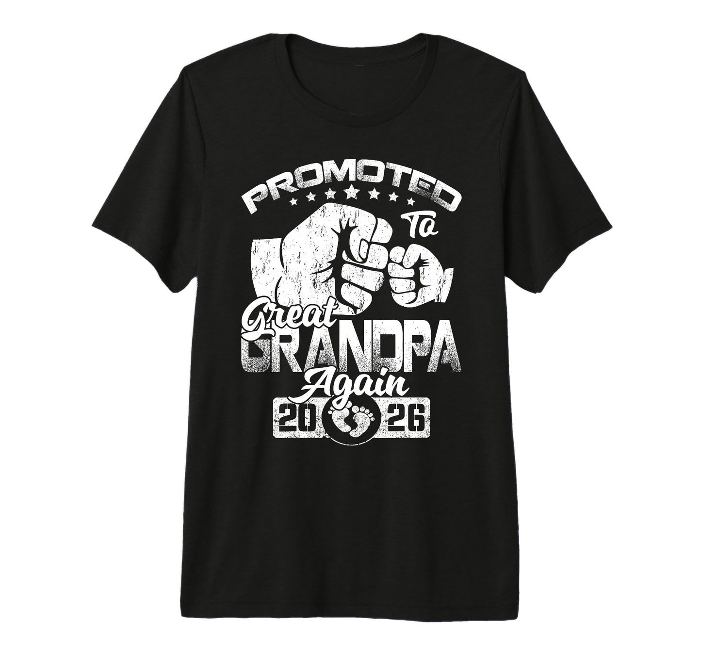 Promoted To Great Grandpa Again 2026 T-Shirt - Custom Art Print for Adults - T-Shirt, Sweatshirt, Hoodie